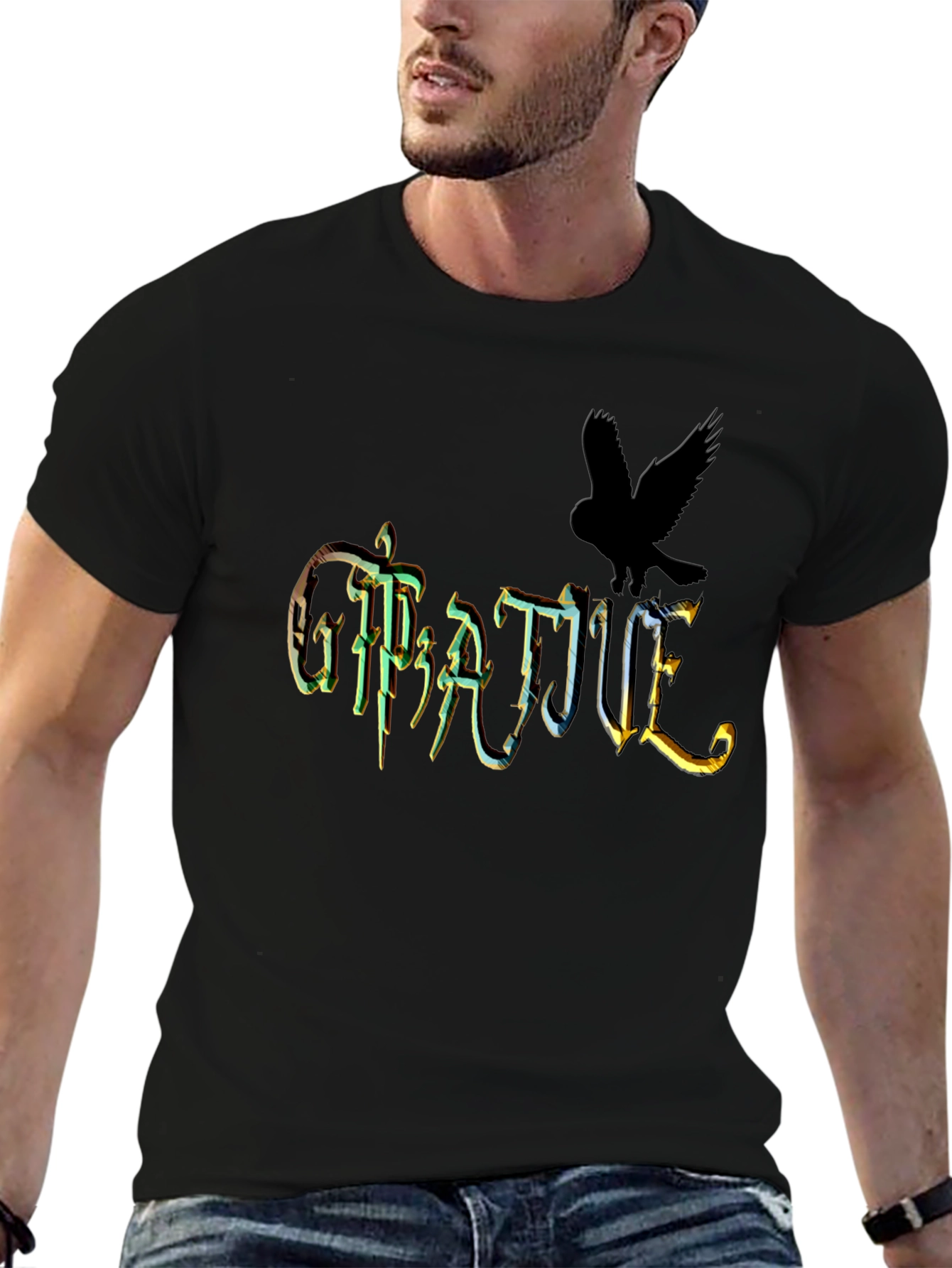 Gratitude Raven Graphic Tee - Unisex