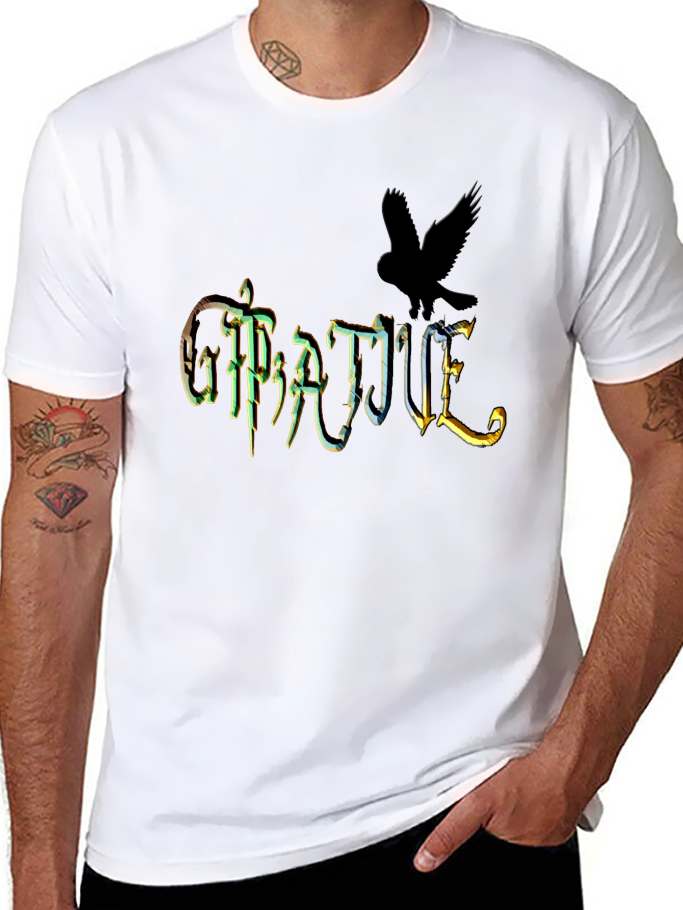 Gratitude Raven Graphic Tee - Unisex