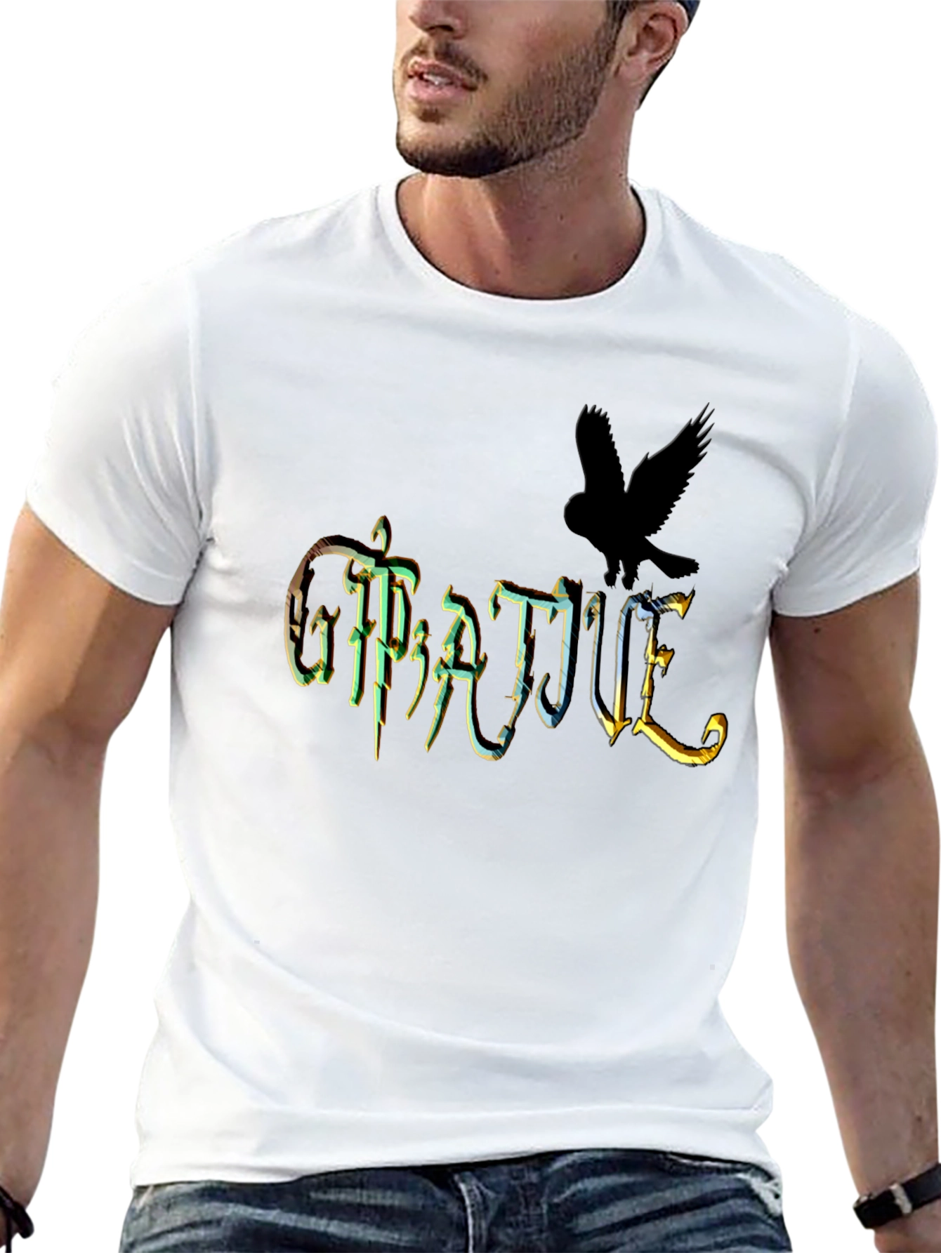Gratitude Raven Graphic Tee - Unisex