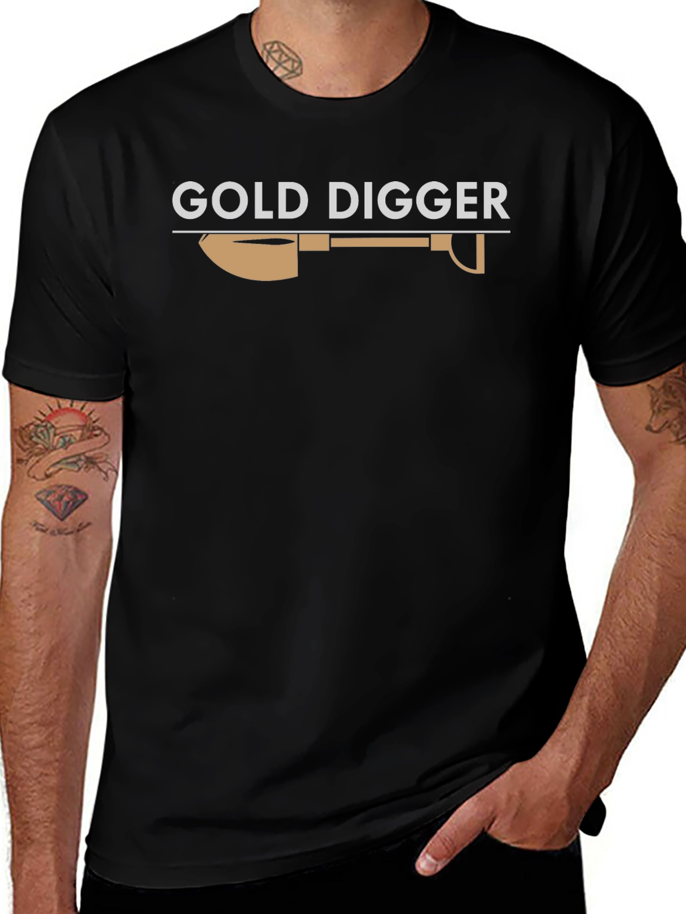 Gold Digger Graphic Tee - Novelty Mens T-Shirt