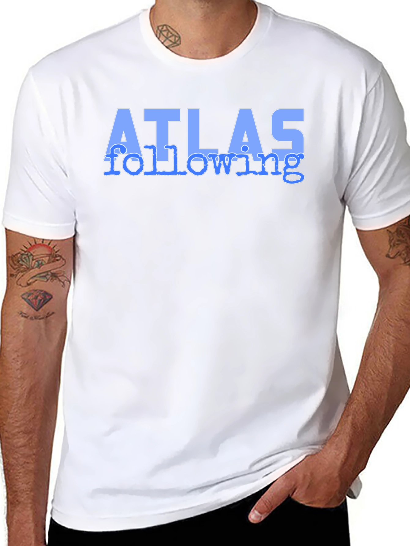 Atlas Following Graphic Tee - Soft Black Cotton