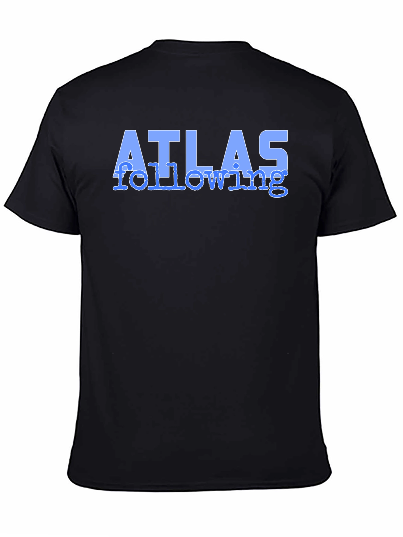 Atlas Following Graphic Tee - Soft Black Cotton