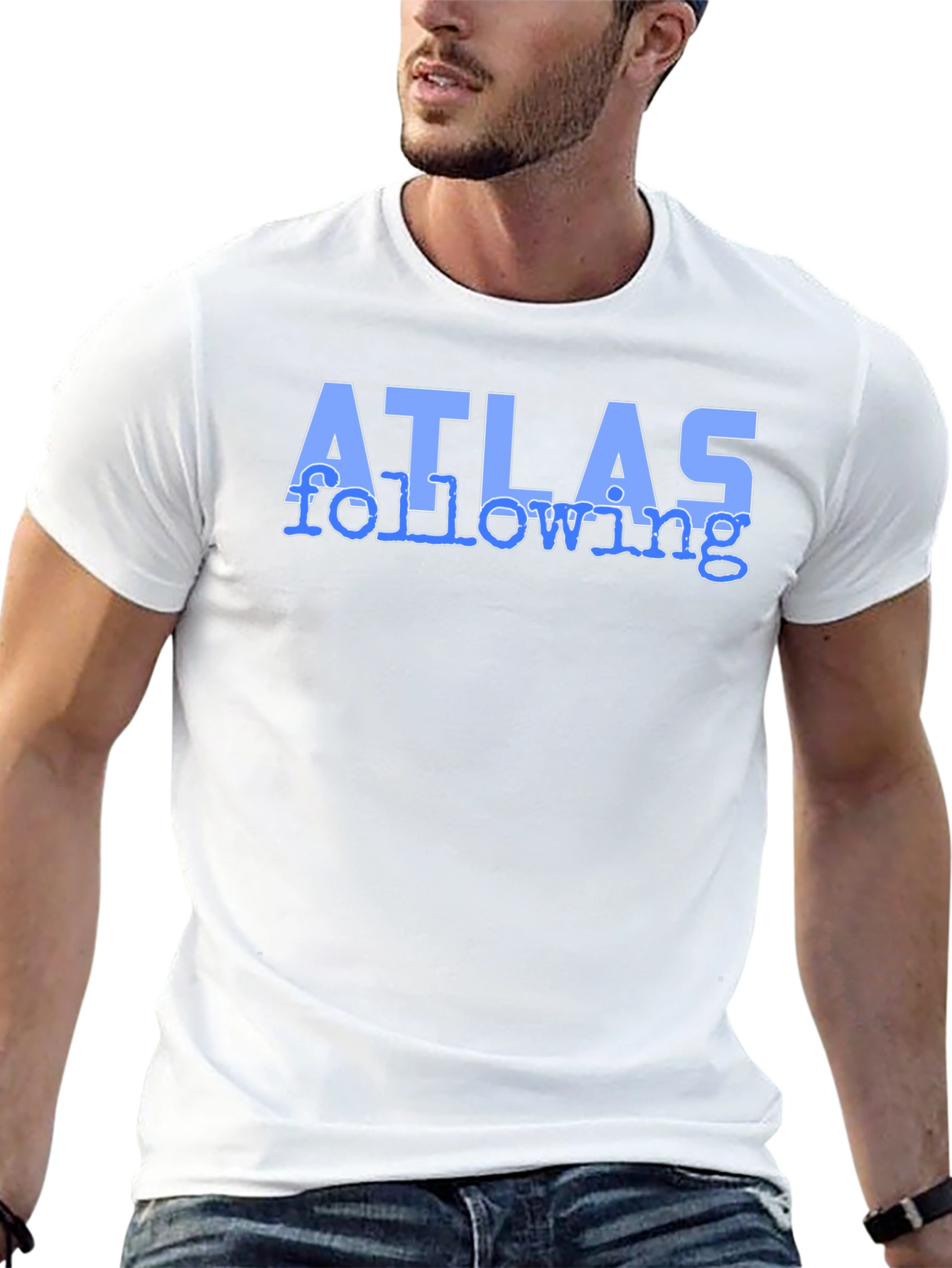 Atlas Following Graphic Tee - Soft Black Cotton