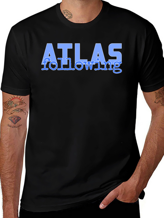 Atlas Following Graphic Tee - Soft Black Cotton