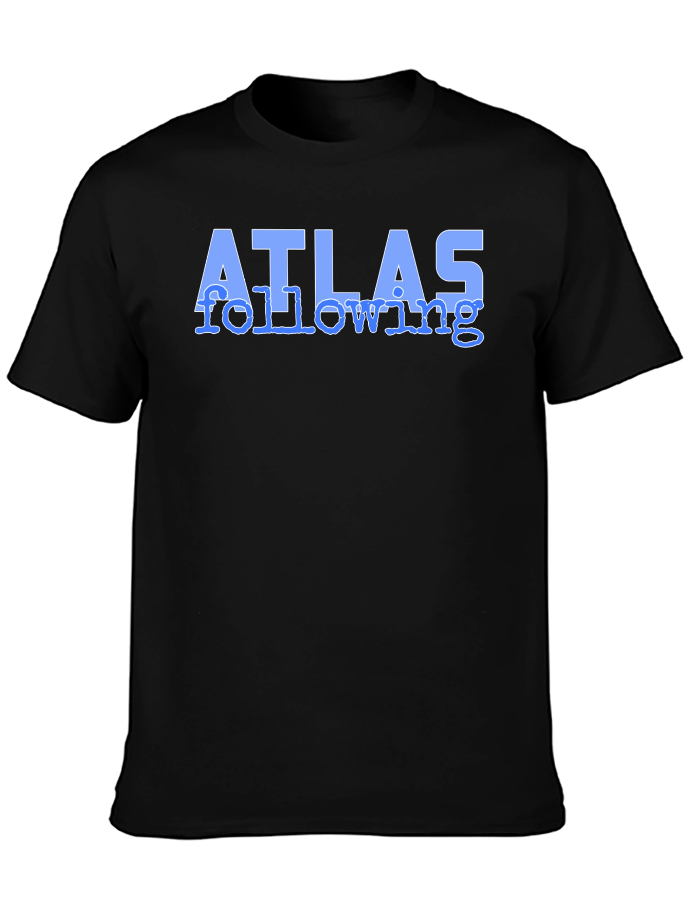 Atlas Following Graphic Tee - Soft Black Cotton