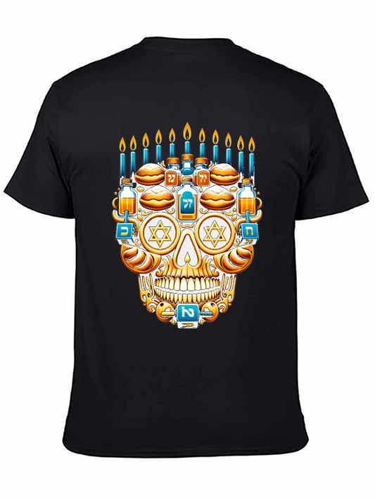 Hanukkah Skull Graphic T-Shirt