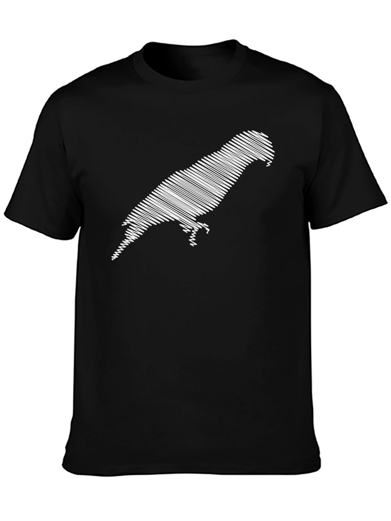 Parrot Silhouette Graphic Tee - Black