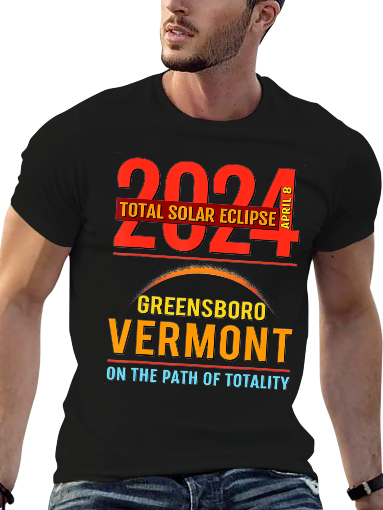 2024 Total Solar Eclipse Greensboro Vermont T-Shirt