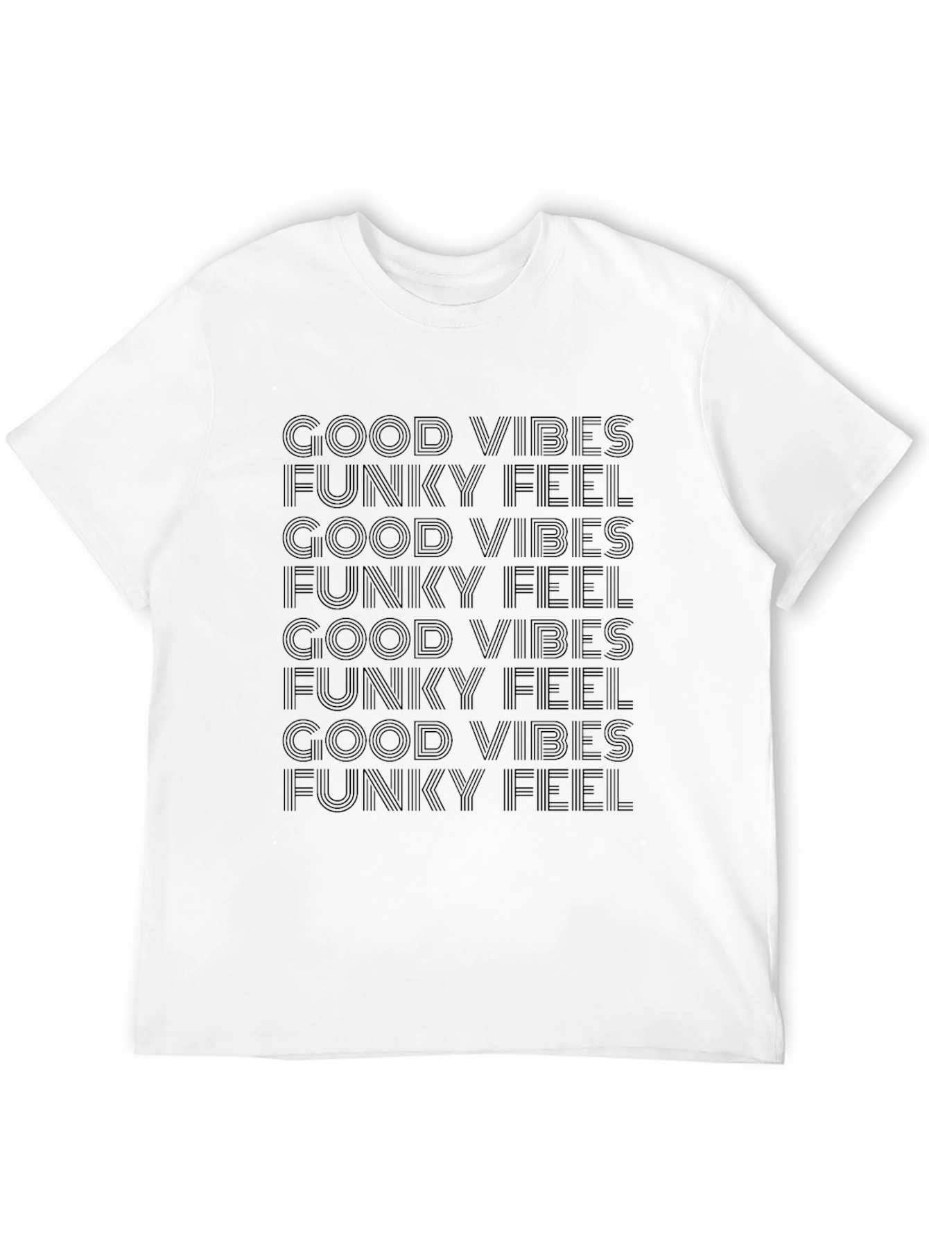 Good Vibes Funky Feel Black T-Shirt