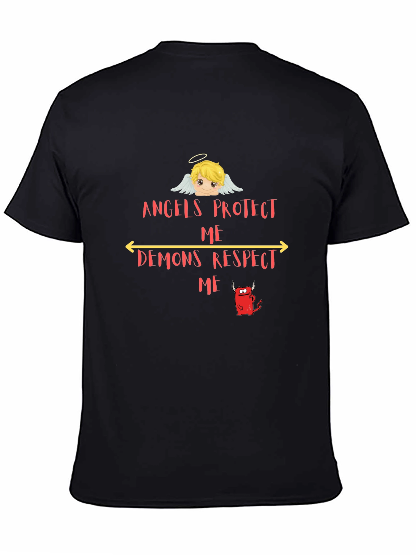 Angels Protect Demons Respect Graphic T-Shirt