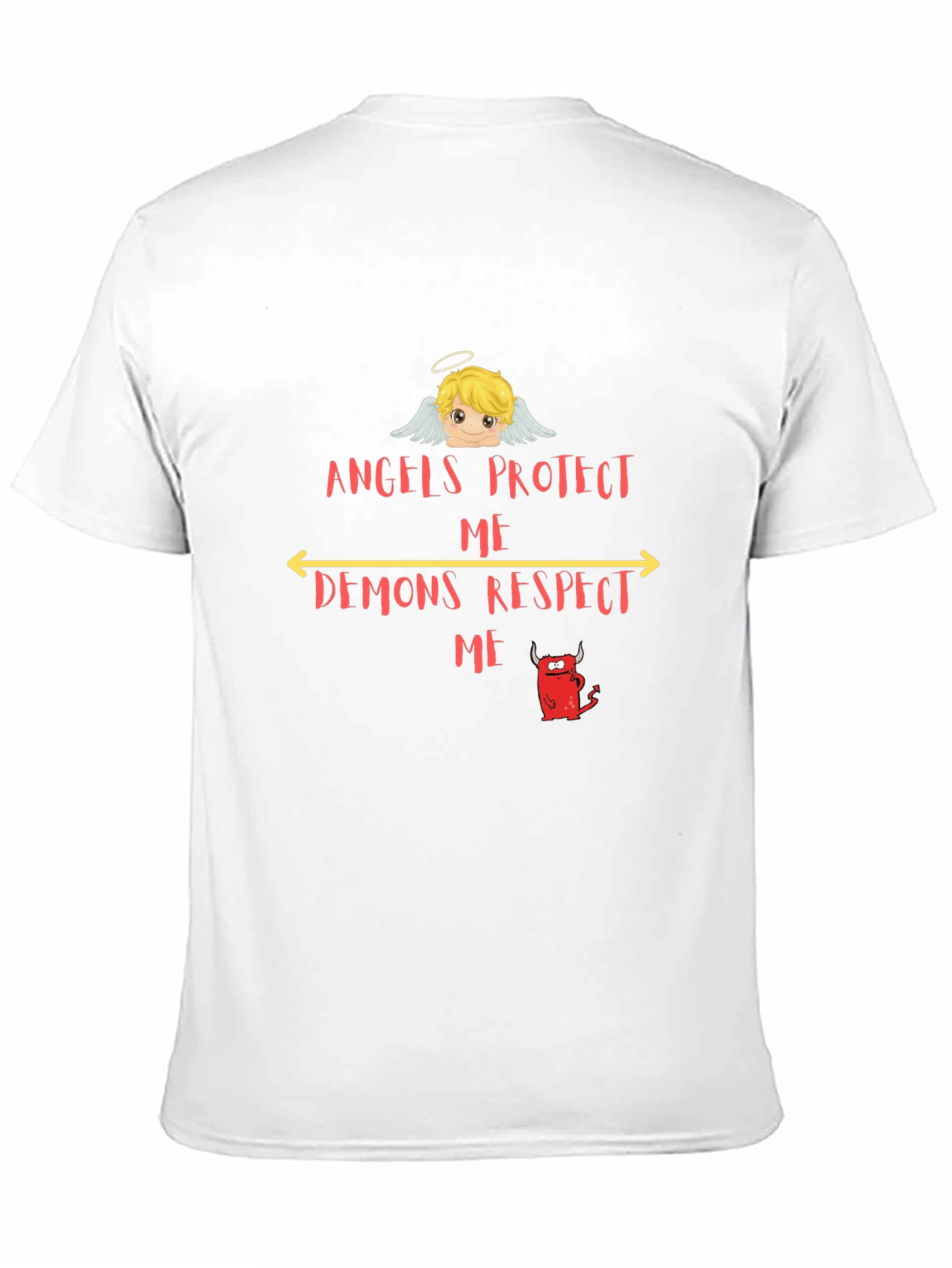 Angels Protect Demons Respect Graphic T-Shirt