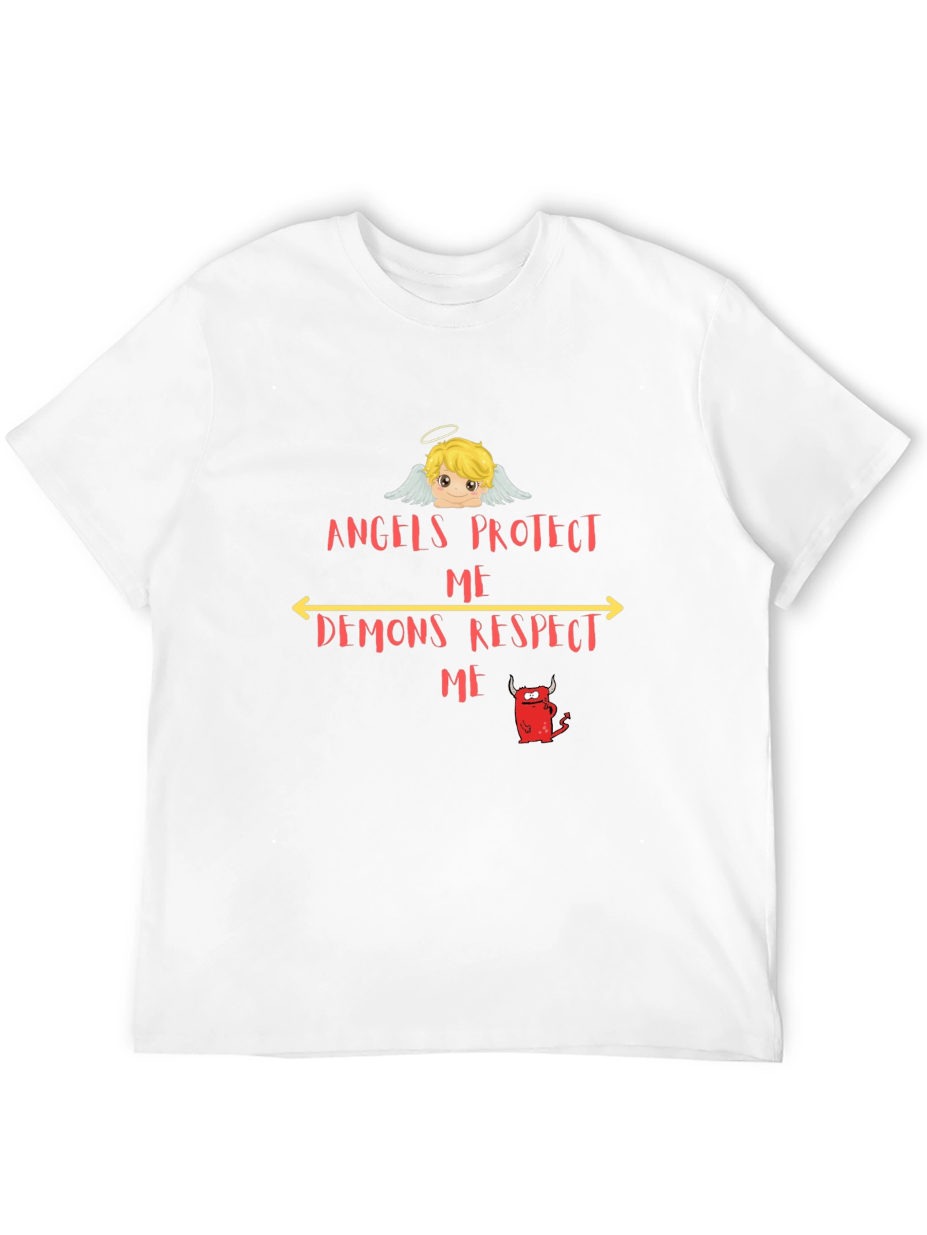 Angels Protect Demons Respect Graphic T-Shirt