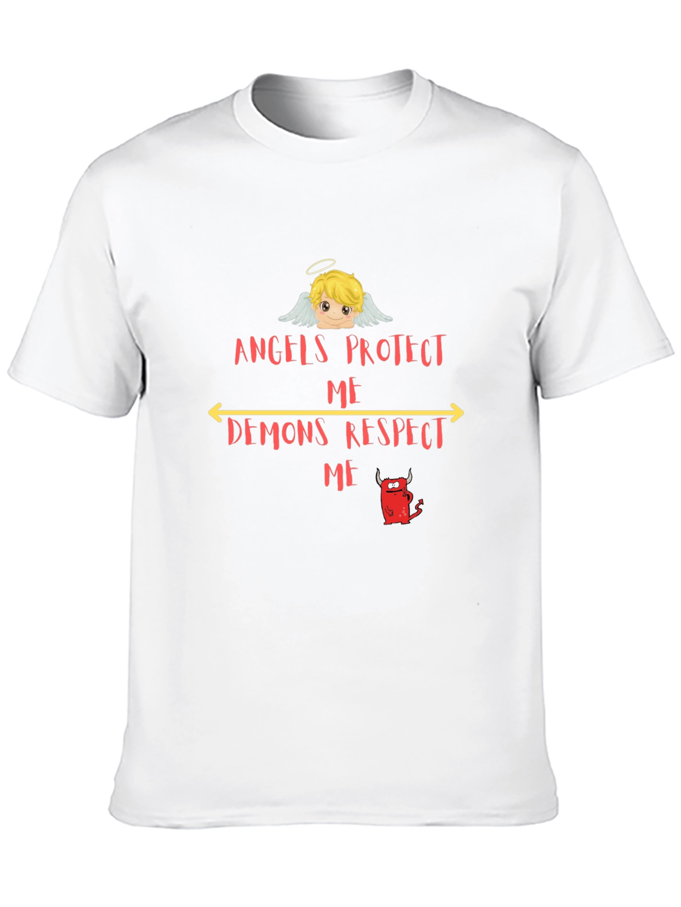 Angels Protect Demons Respect Graphic T-Shirt