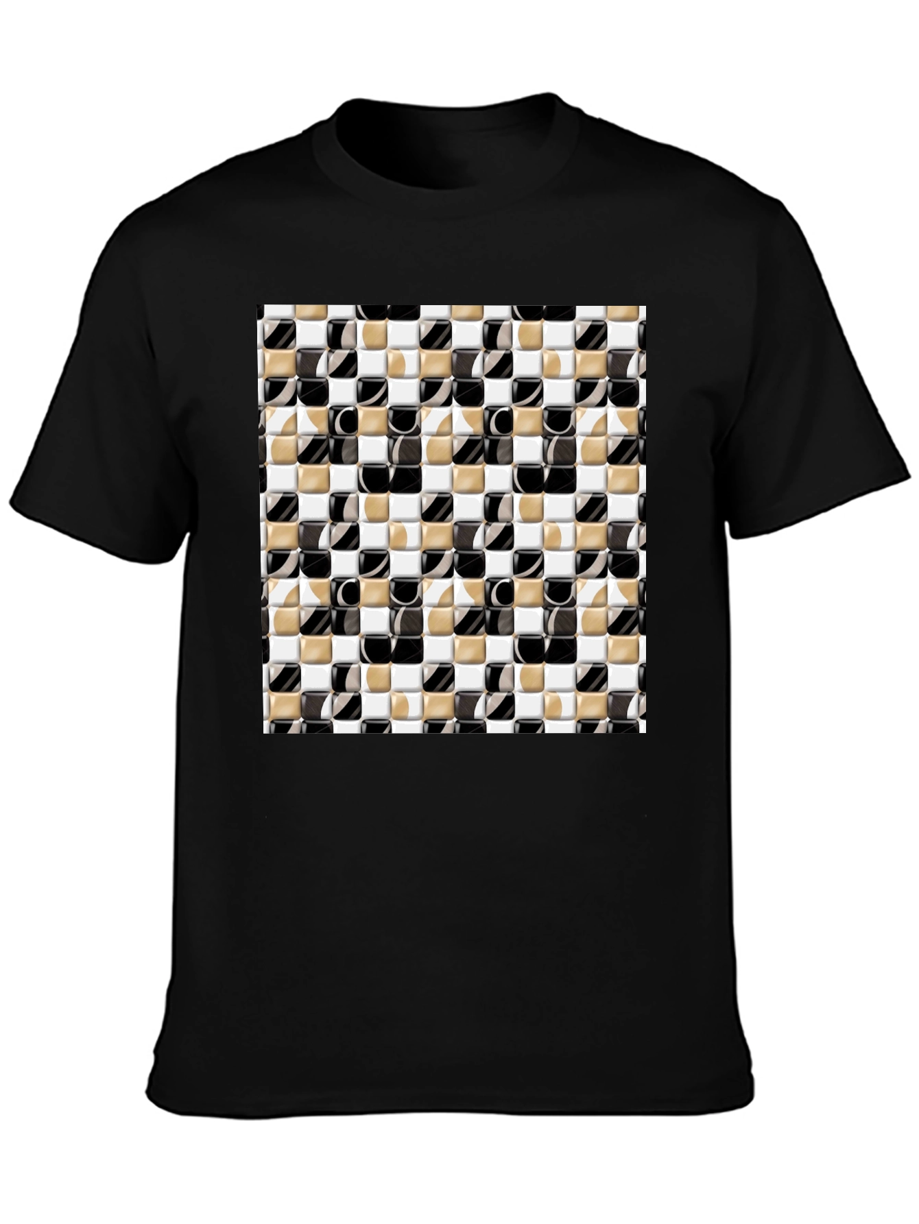 Geometric Tile Pattern T-Shirt