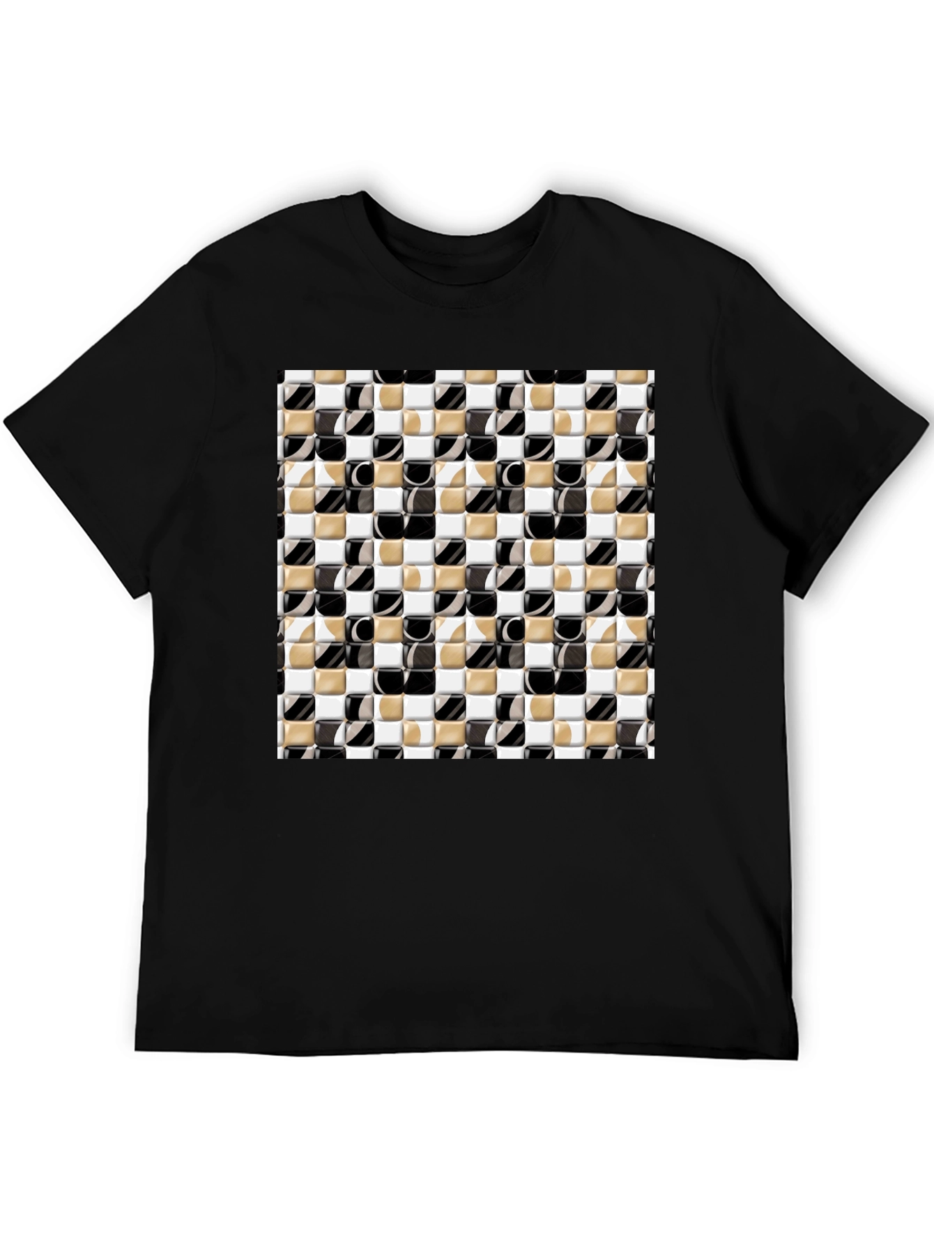 Geometric Tile Pattern T-Shirt
