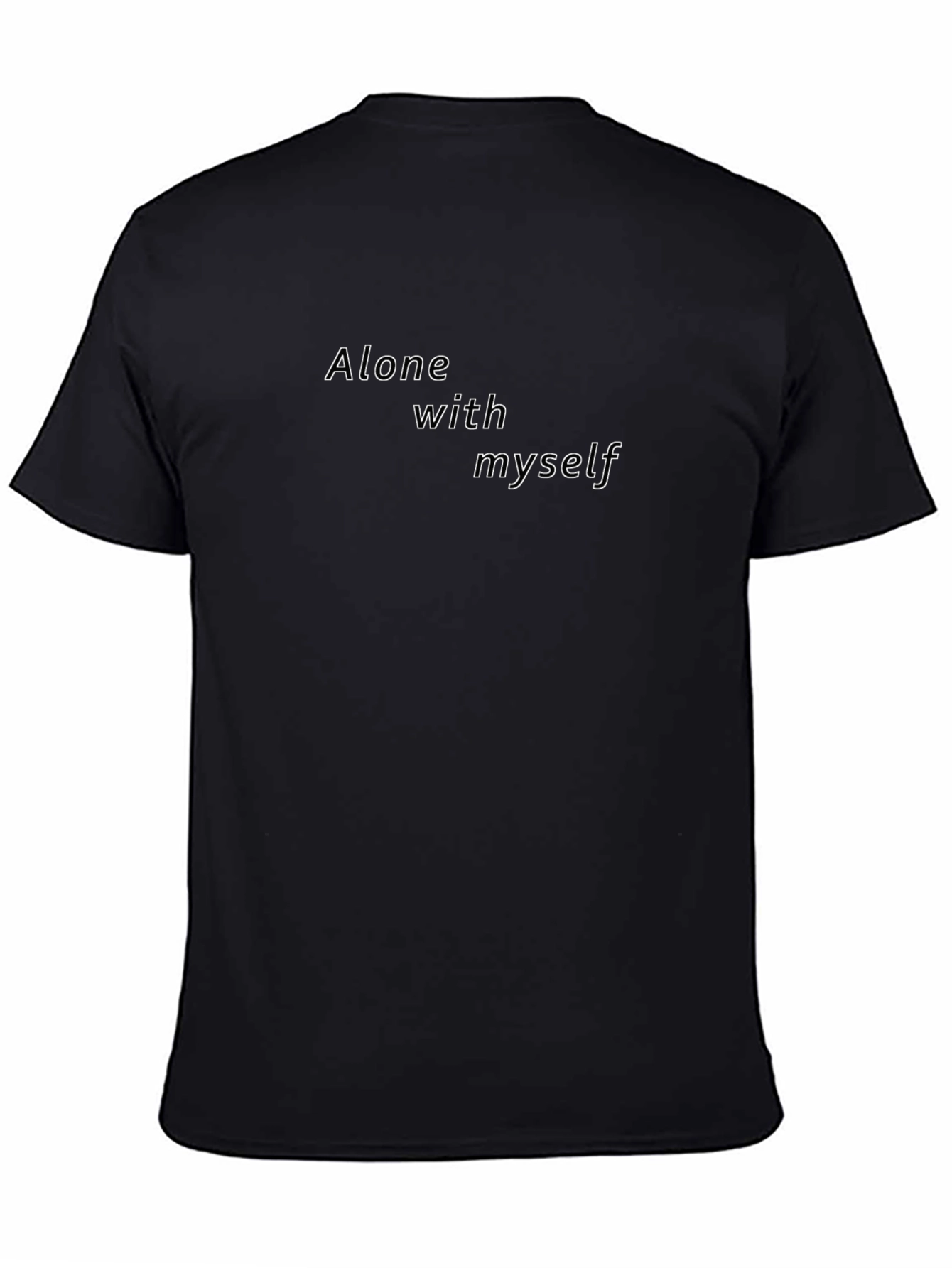 Alone With Myself Graphic Tee - Black