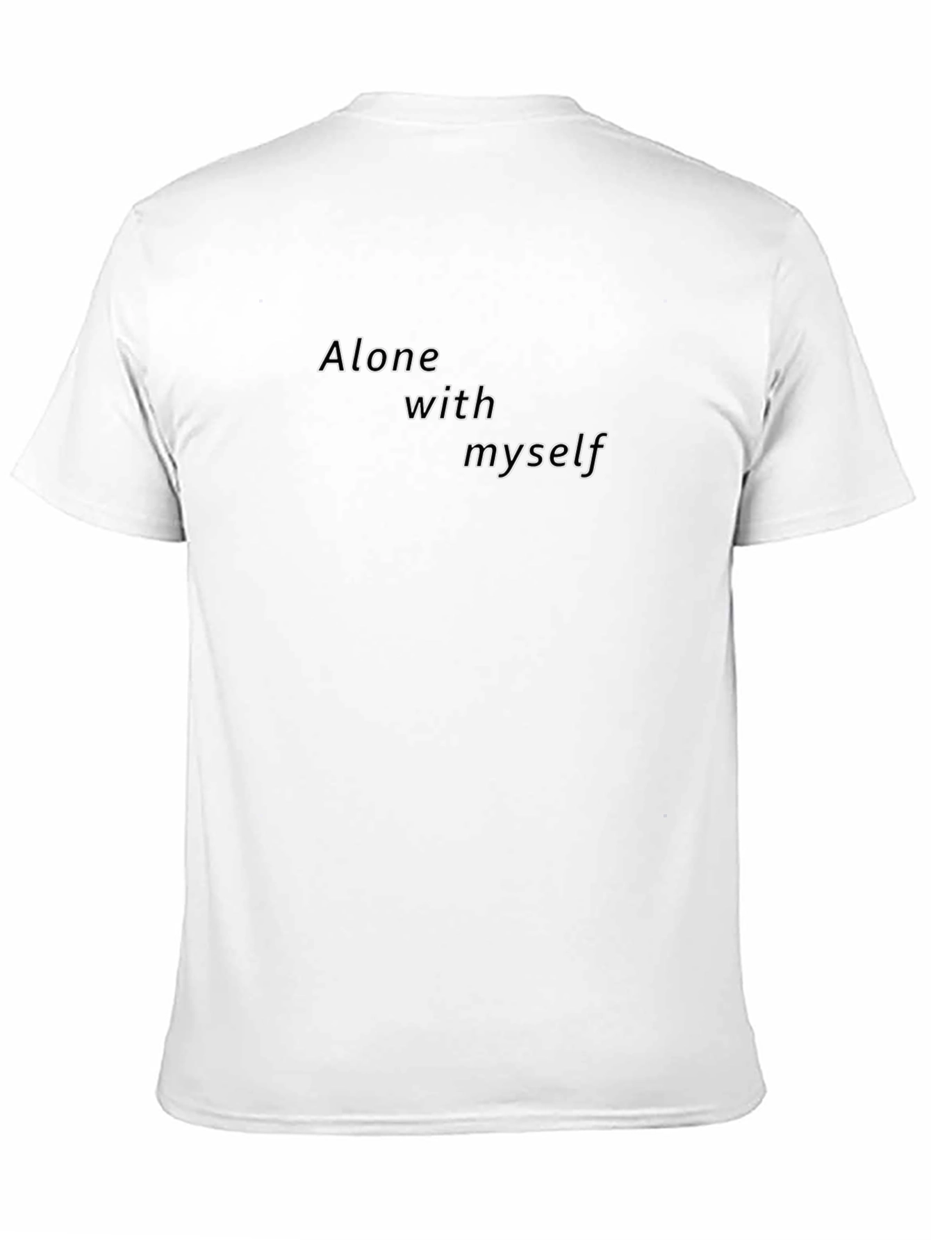 Alone With Myself Graphic Tee - Black