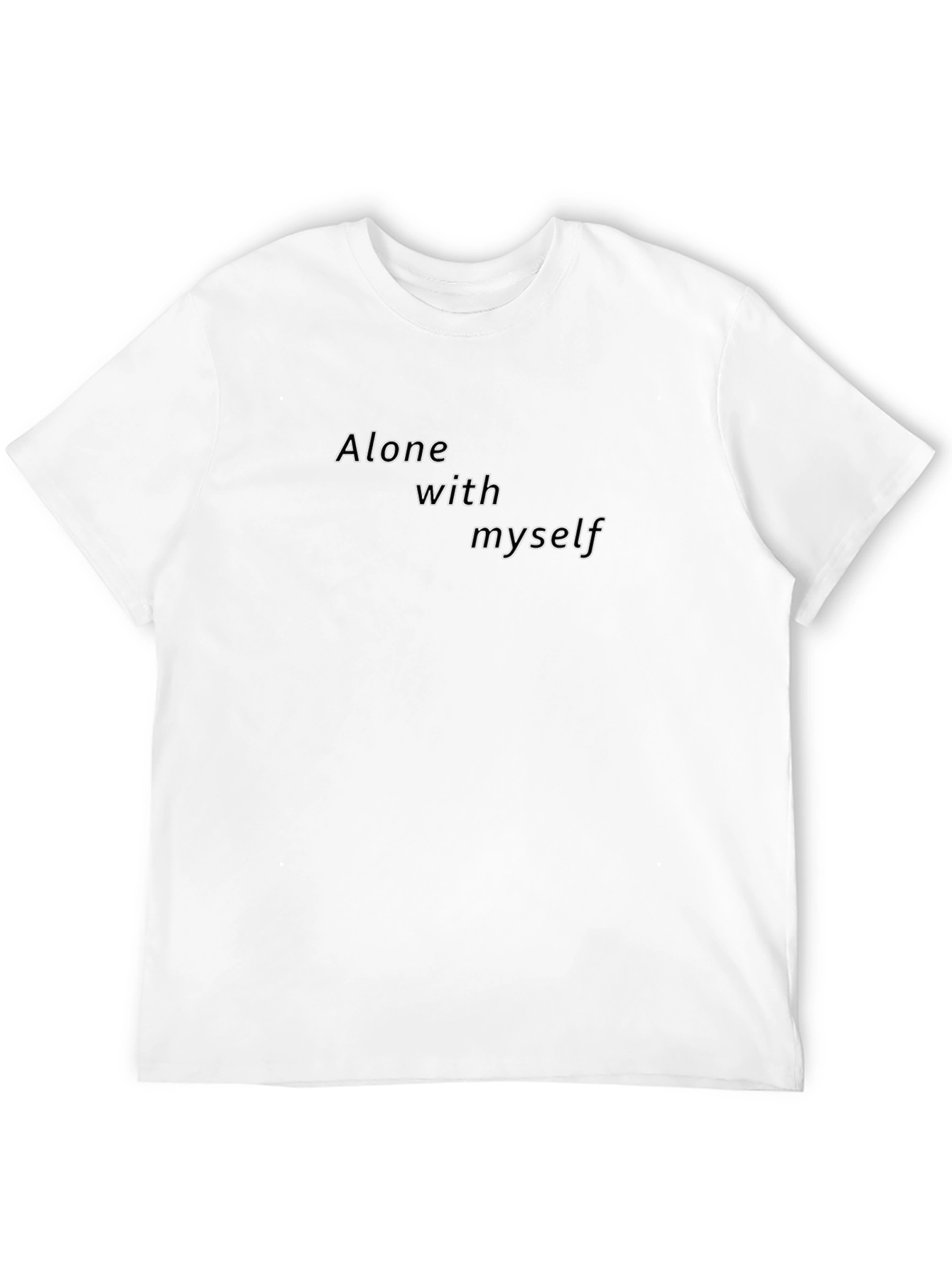 Alone With Myself Graphic Tee - Black