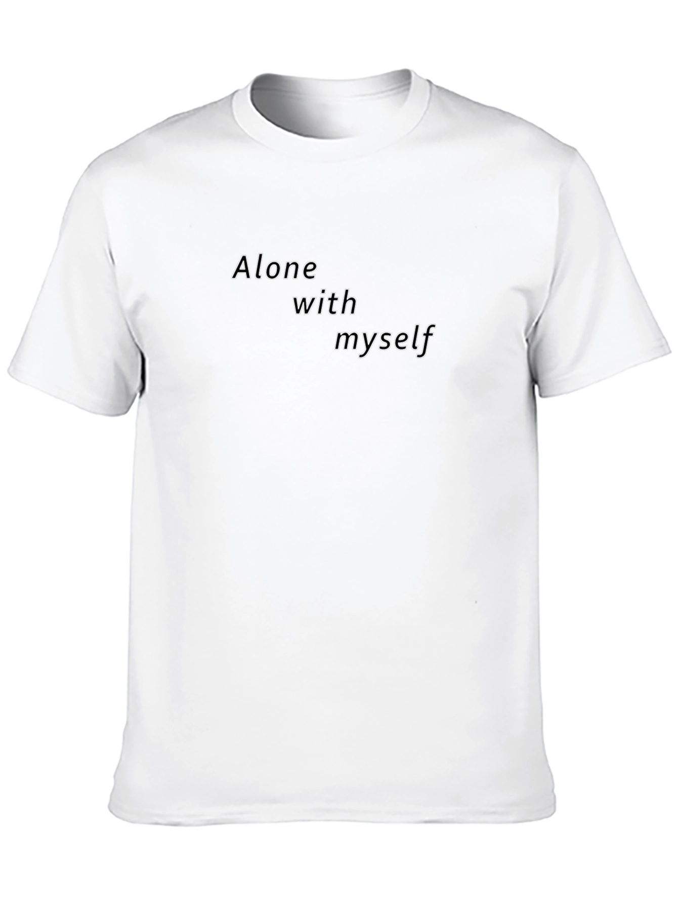 Alone With Myself Graphic Tee - Black