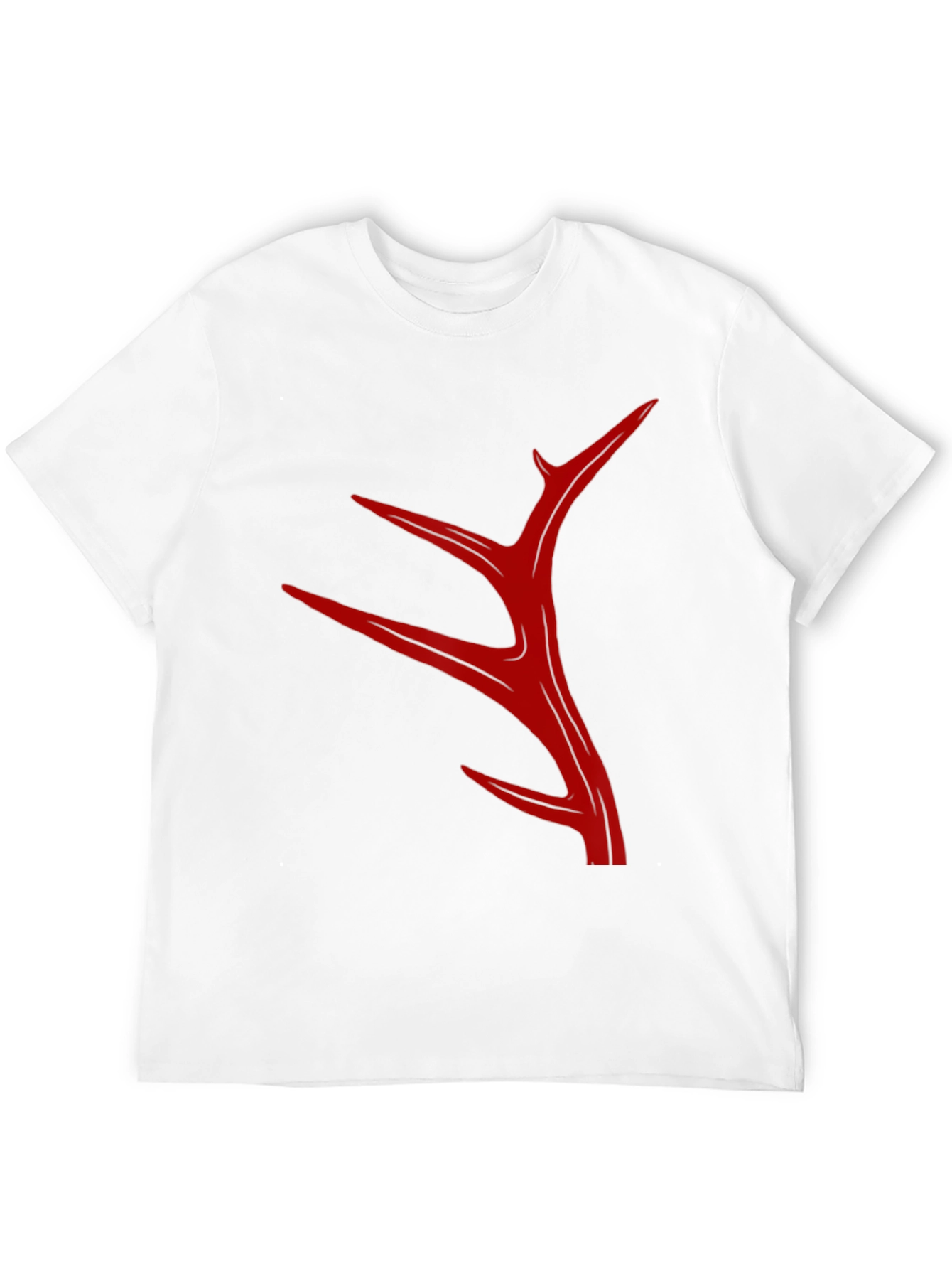 Abstract Antler Graphic T-Shirt - Black