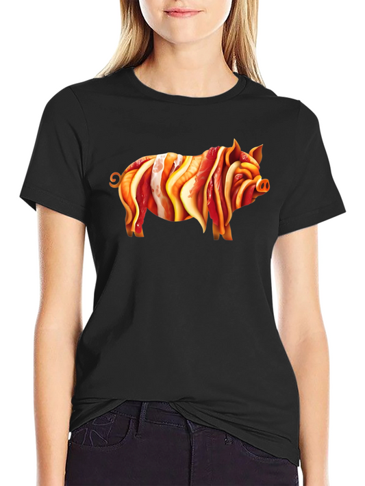 Bacon Pig Graphic Tee - Unique Foodie T-Shirt