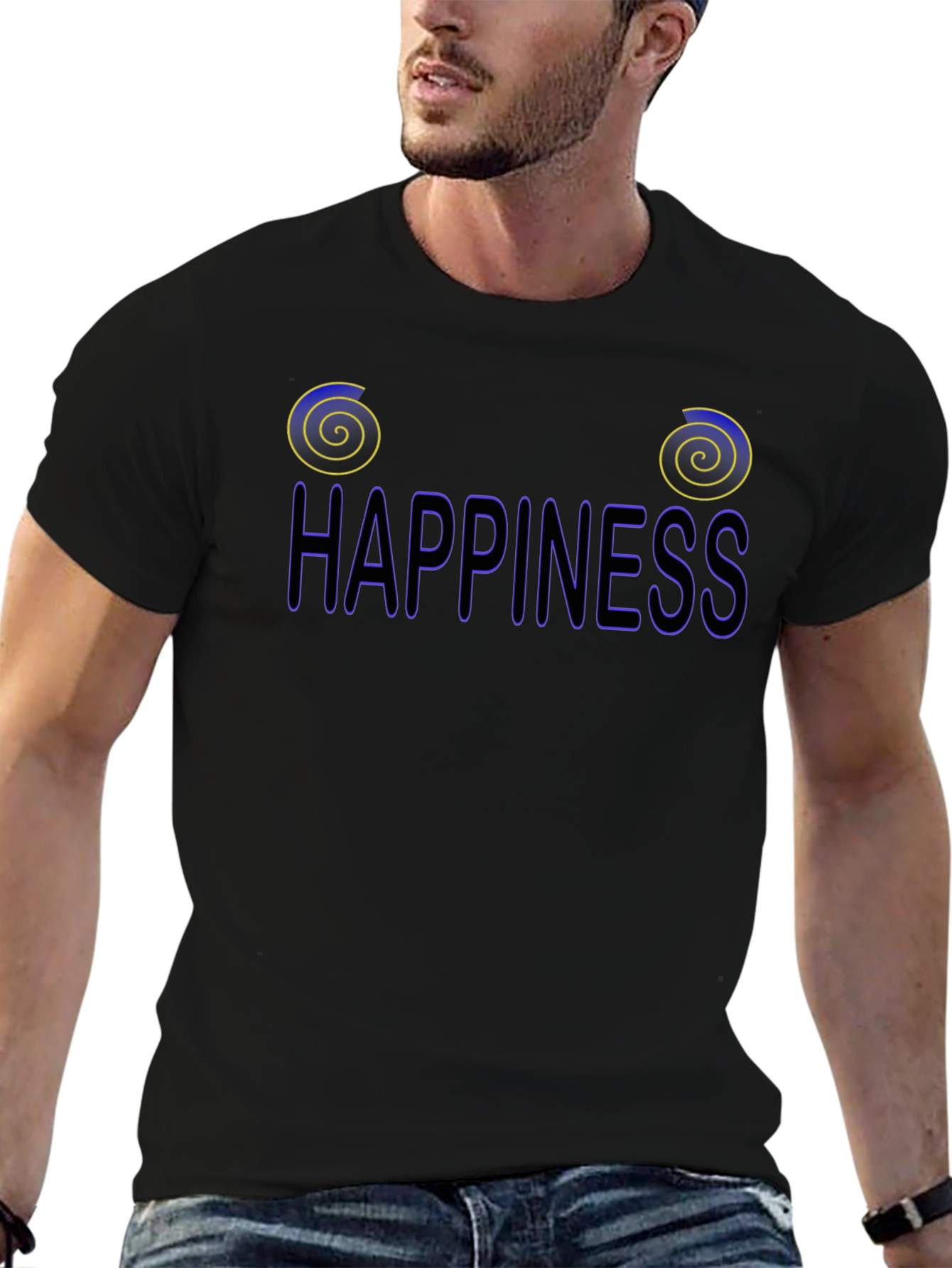 Happiness Swirl Graphic T-Shirt