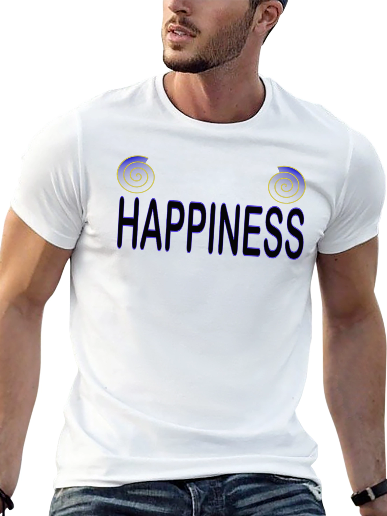 Happiness Swirl Graphic T-Shirt
