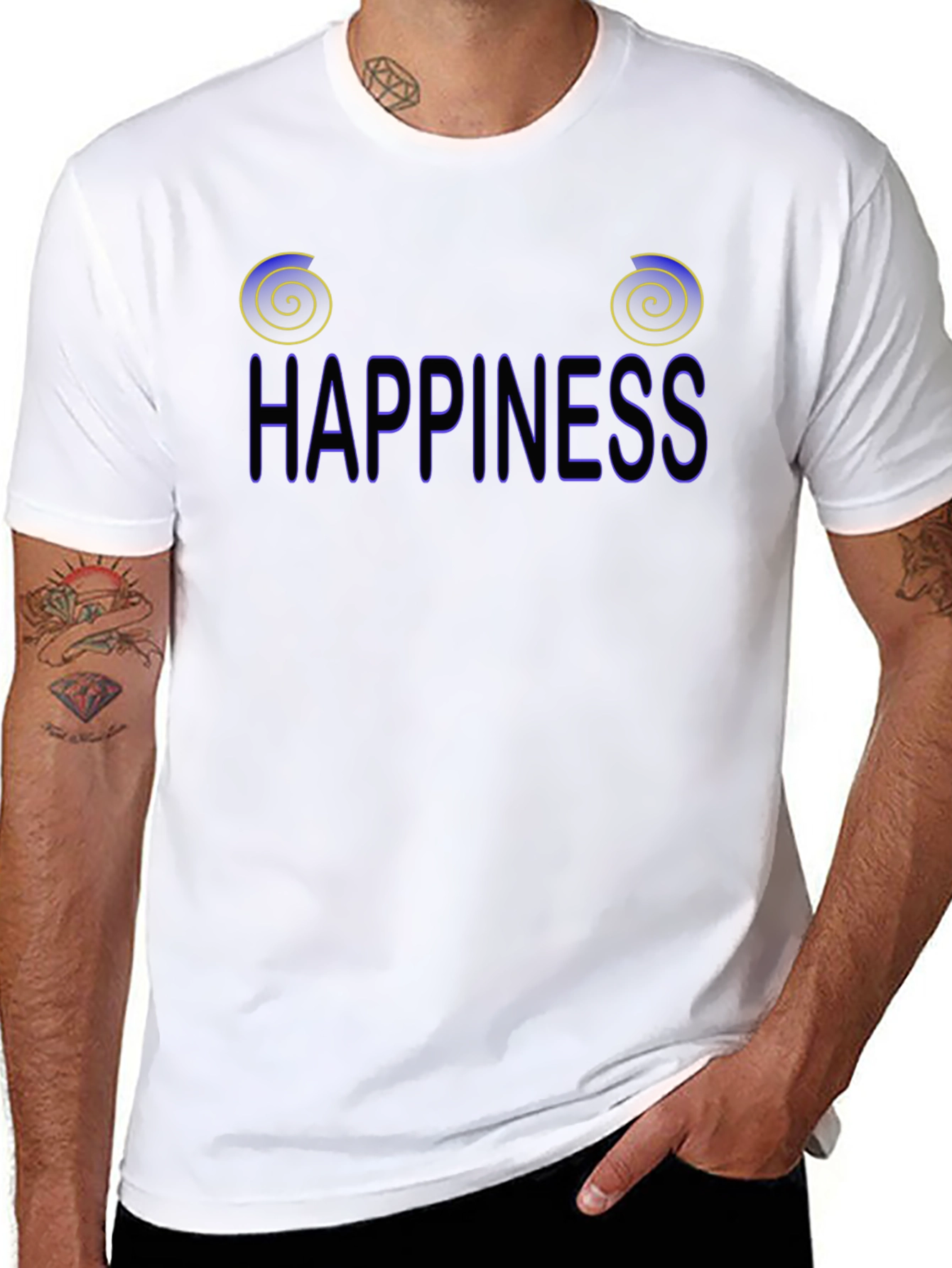 Happiness Swirl Graphic T-Shirt