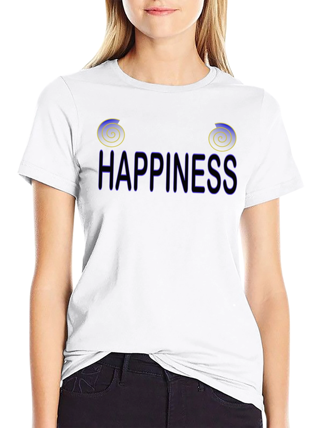 Happiness Swirl Graphic T-Shirt