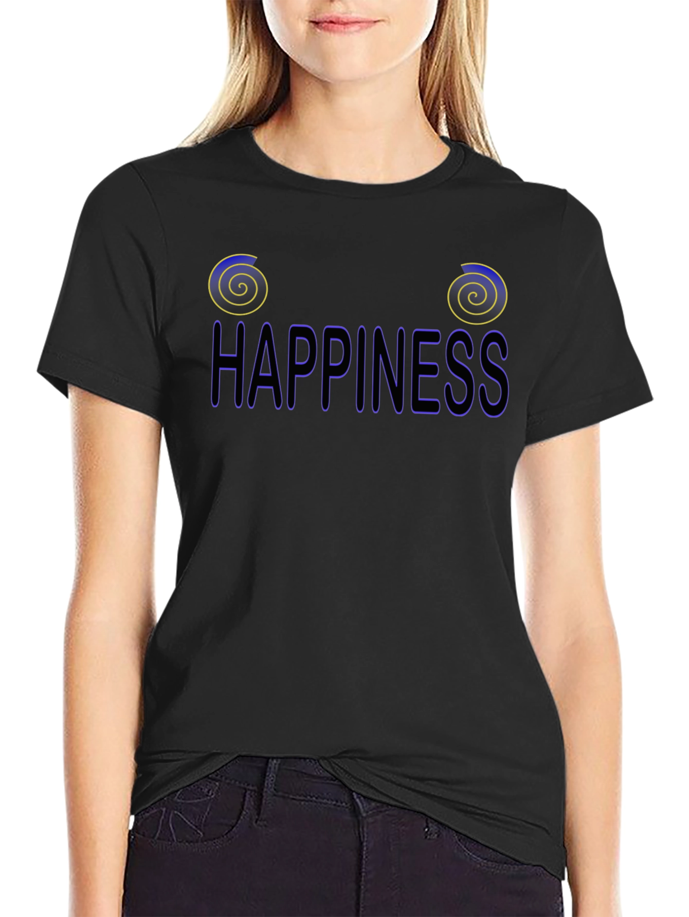 Happiness Swirl Graphic T-Shirt