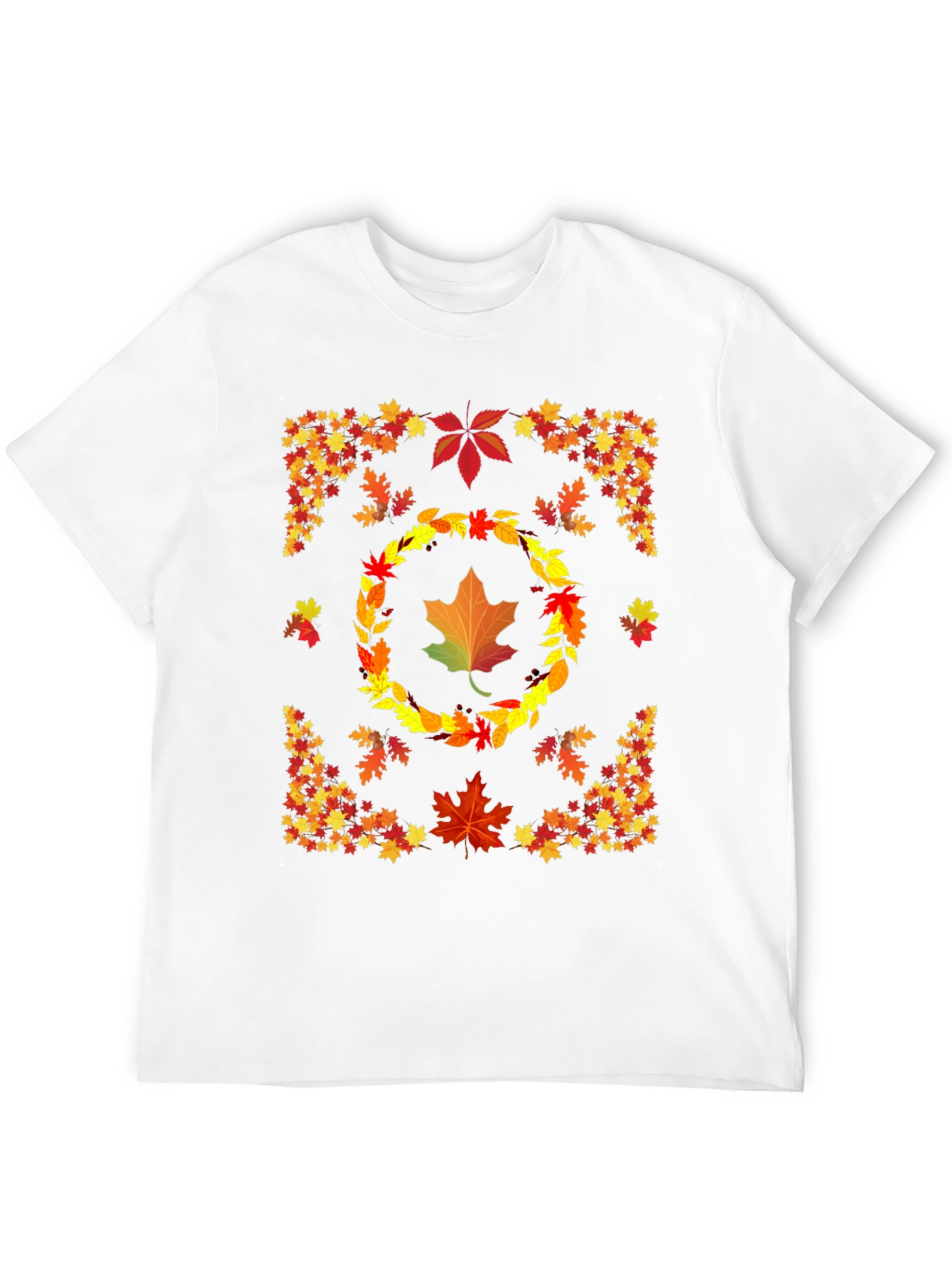 Autumn Leaves Graphic T-Shirt Fall Season Design