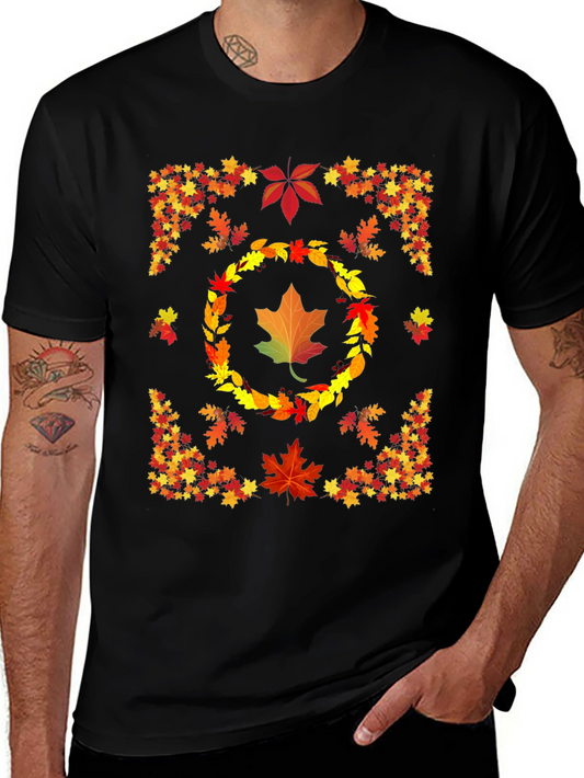Autumn Leaves Graphic T-Shirt Fall Season Design