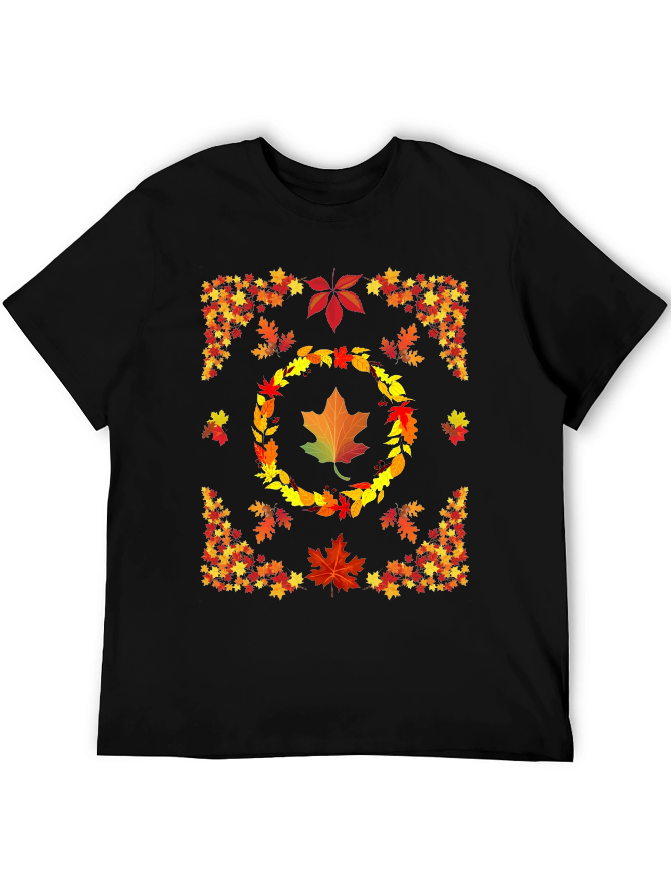Autumn Leaves Graphic T-Shirt Fall Season Design