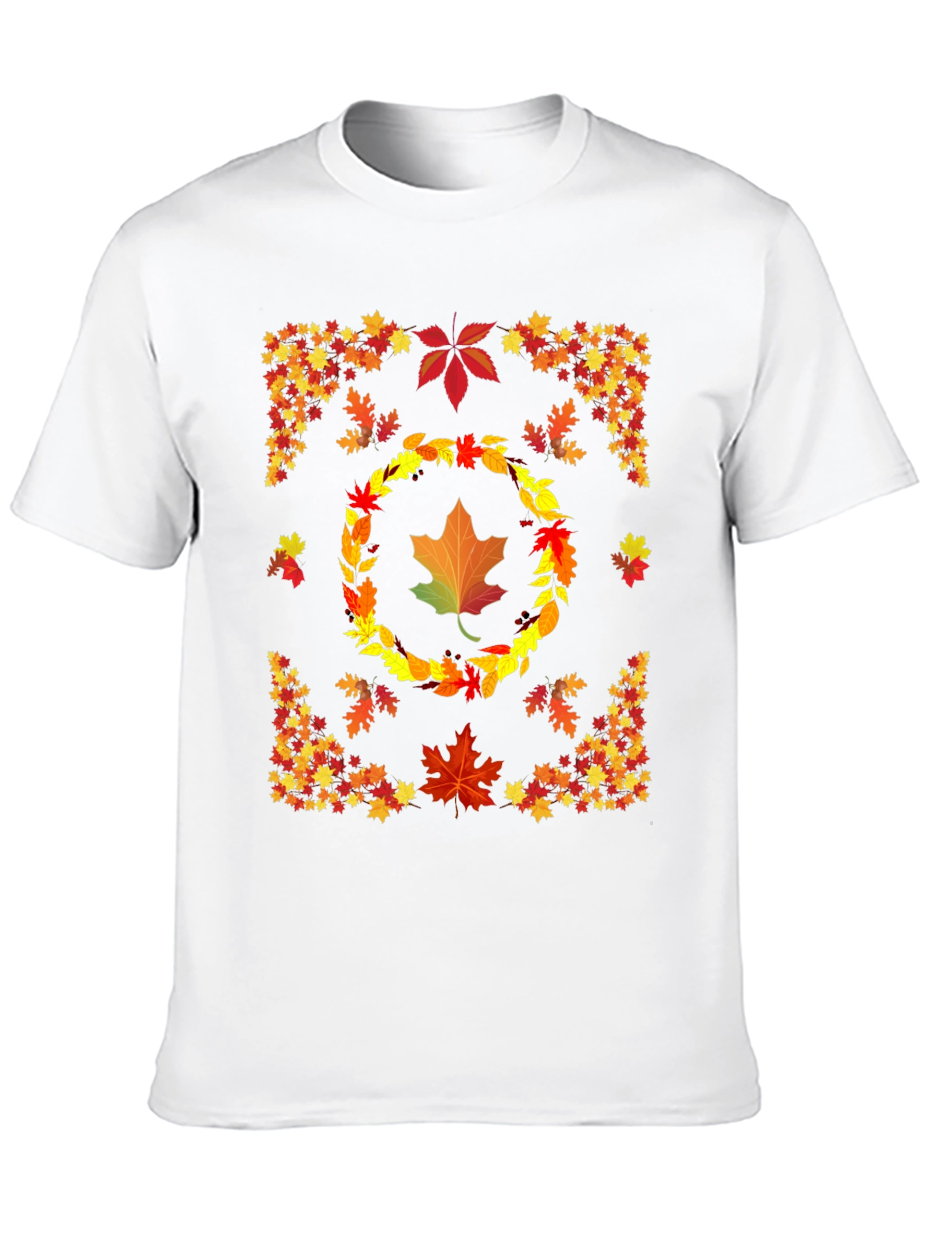 Autumn Leaves Graphic T-Shirt Fall Season Design