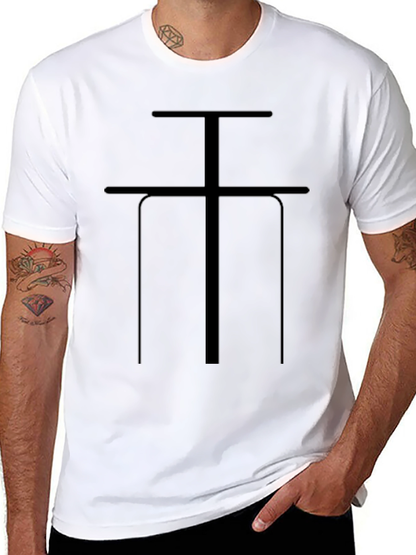 Abstract Symbol Black T-Shirt - Modern Graphic Tee