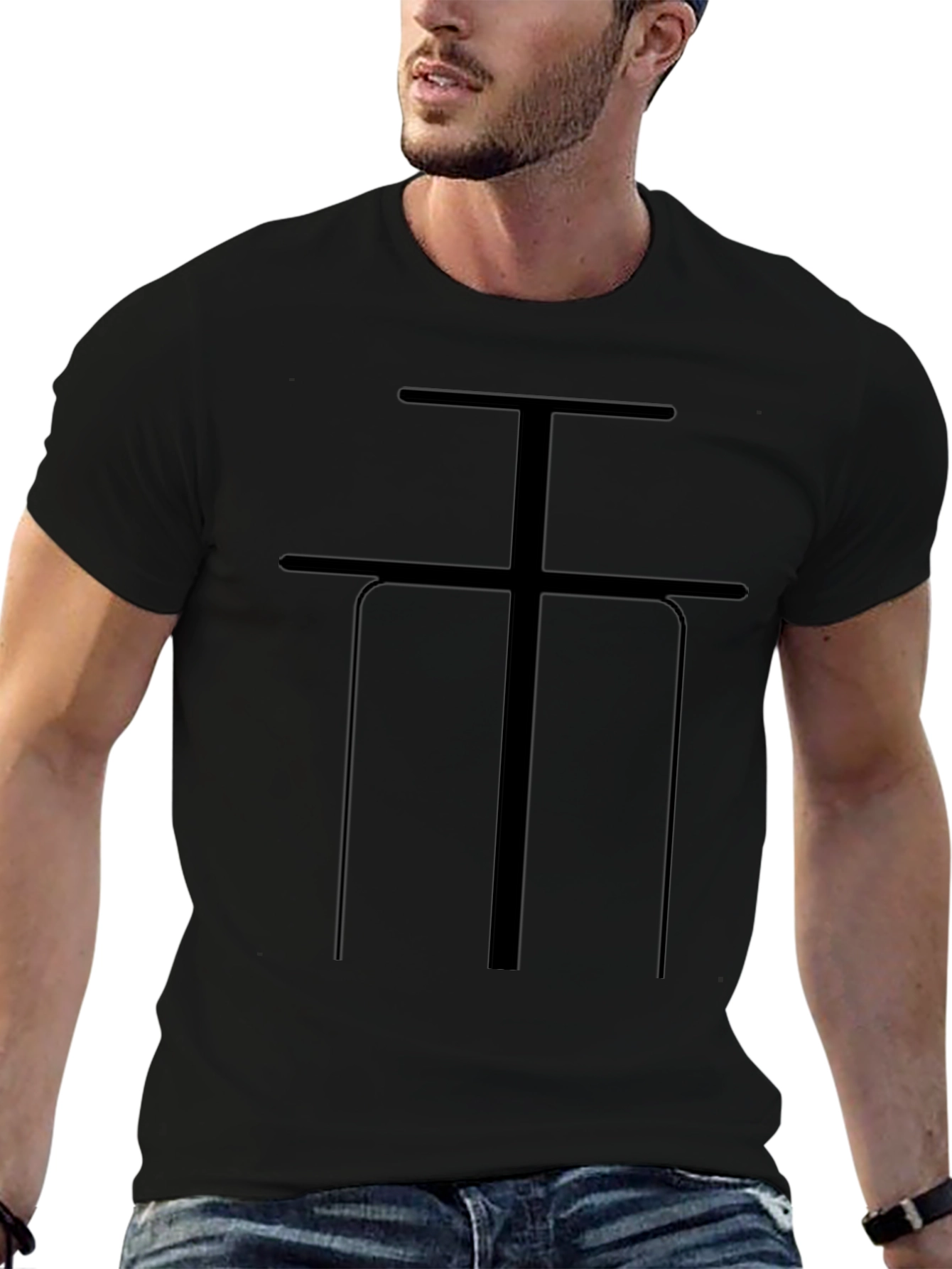 Abstract Symbol Black T-Shirt - Modern Graphic Tee