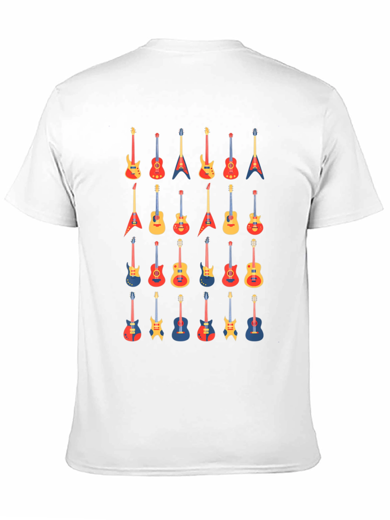 Guitar Pattern Tee - Music Lover T-Shirt