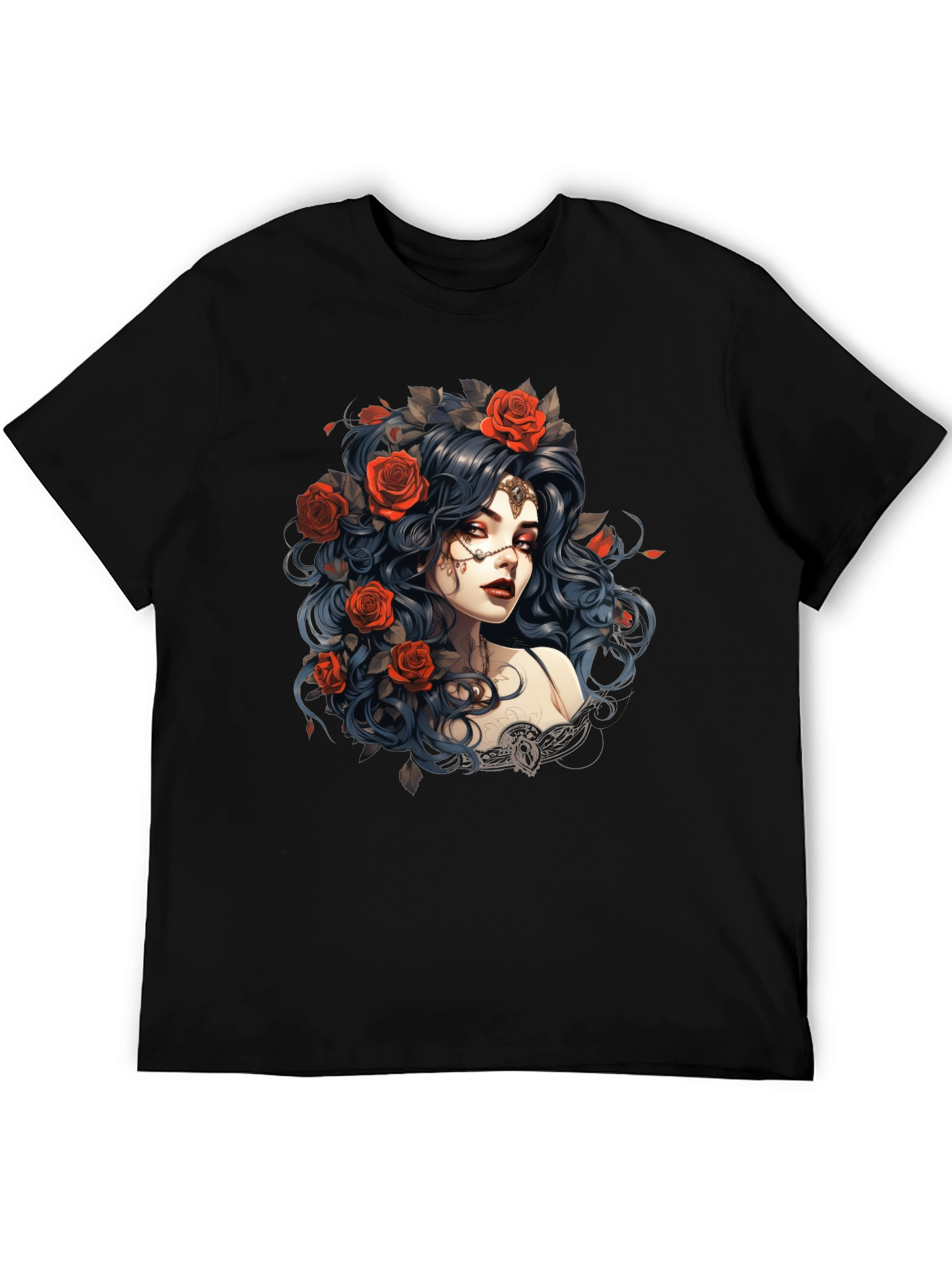 Gothic Rose Queen Graphic T-Shirt