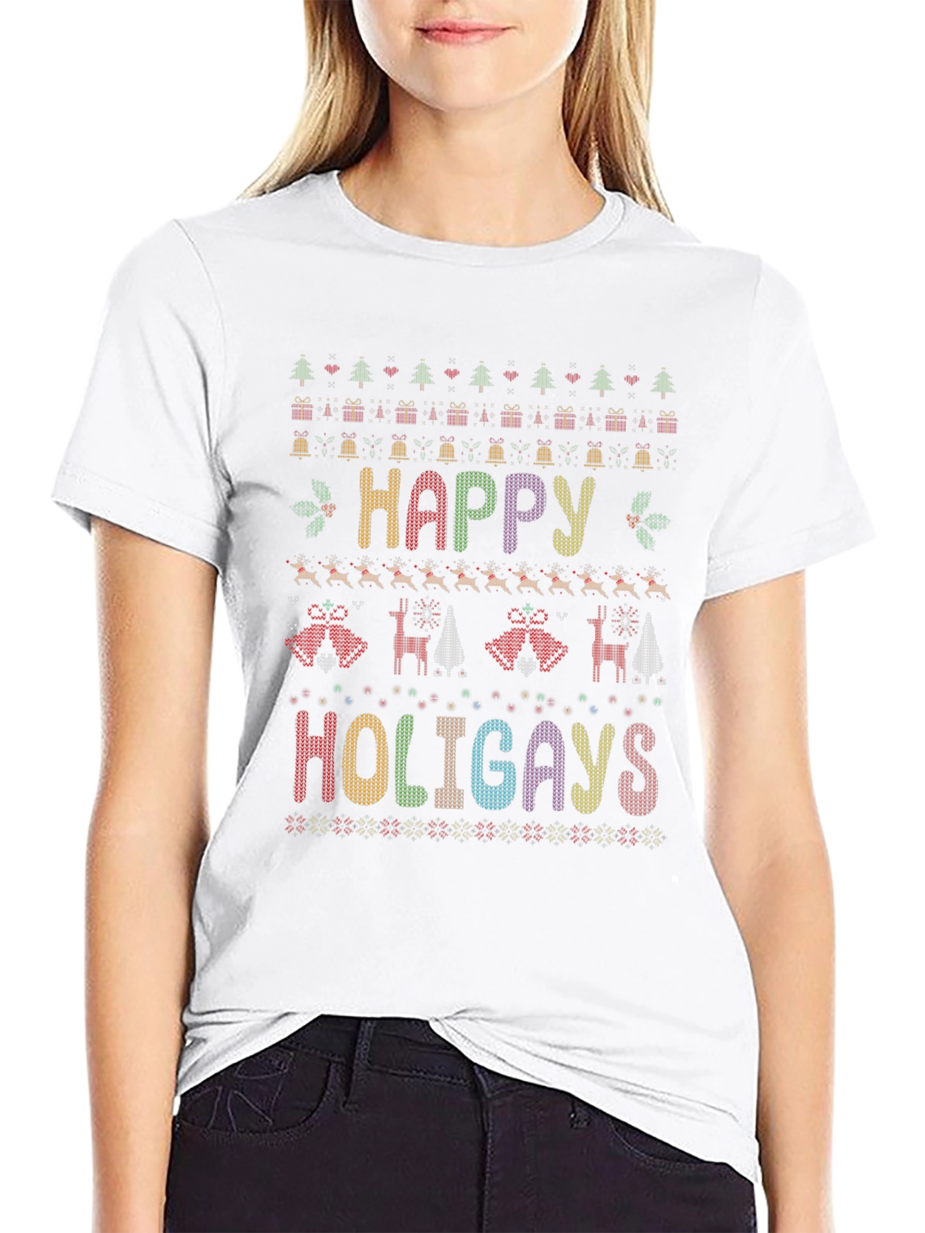 Happy Holigays Ugly Christmas Sweater T-Shirt