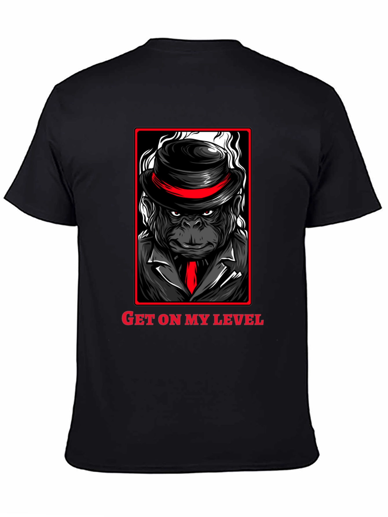 Get on my Level Gorilla T-Shirt - Black