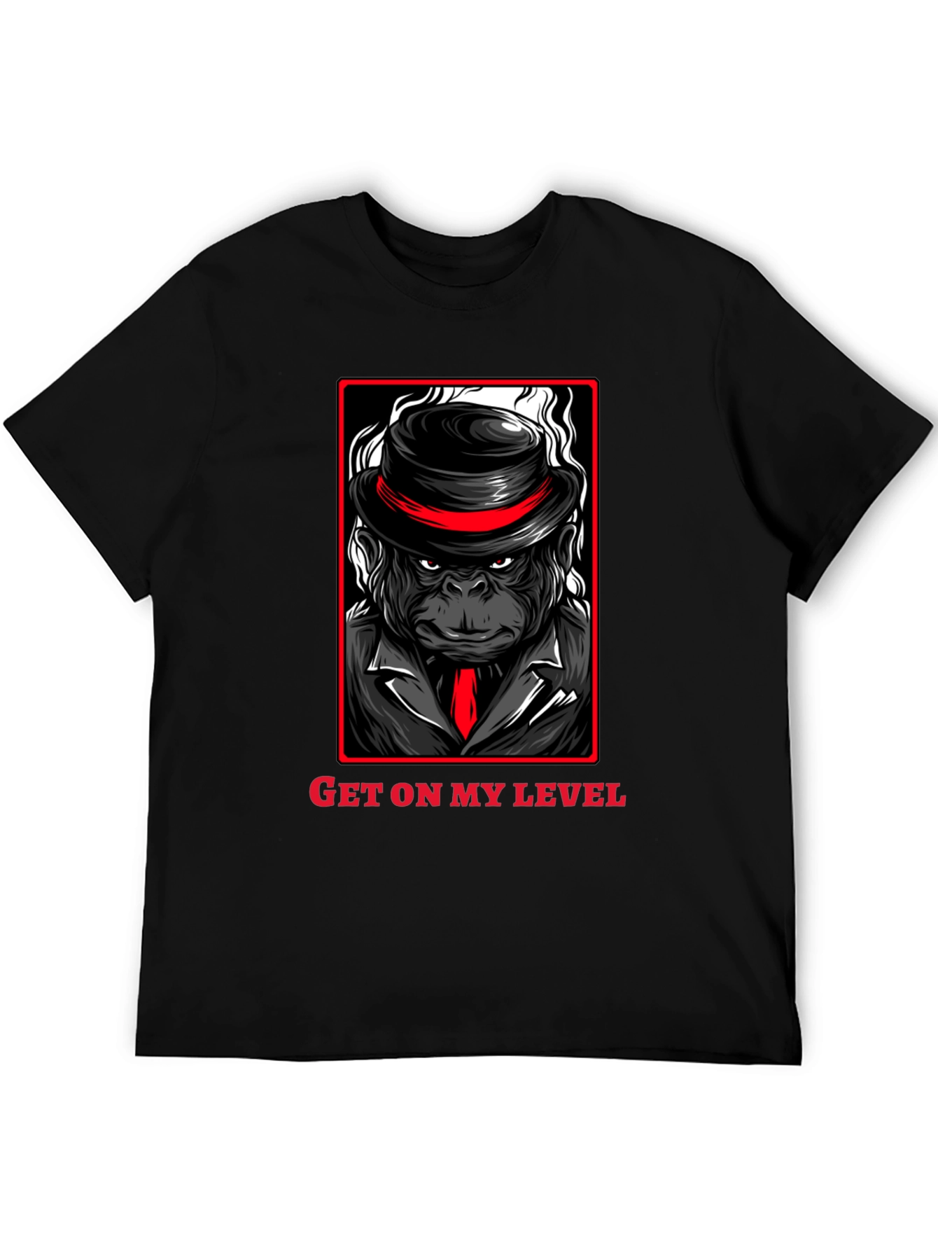 Get on my Level Gorilla T-Shirt - Black