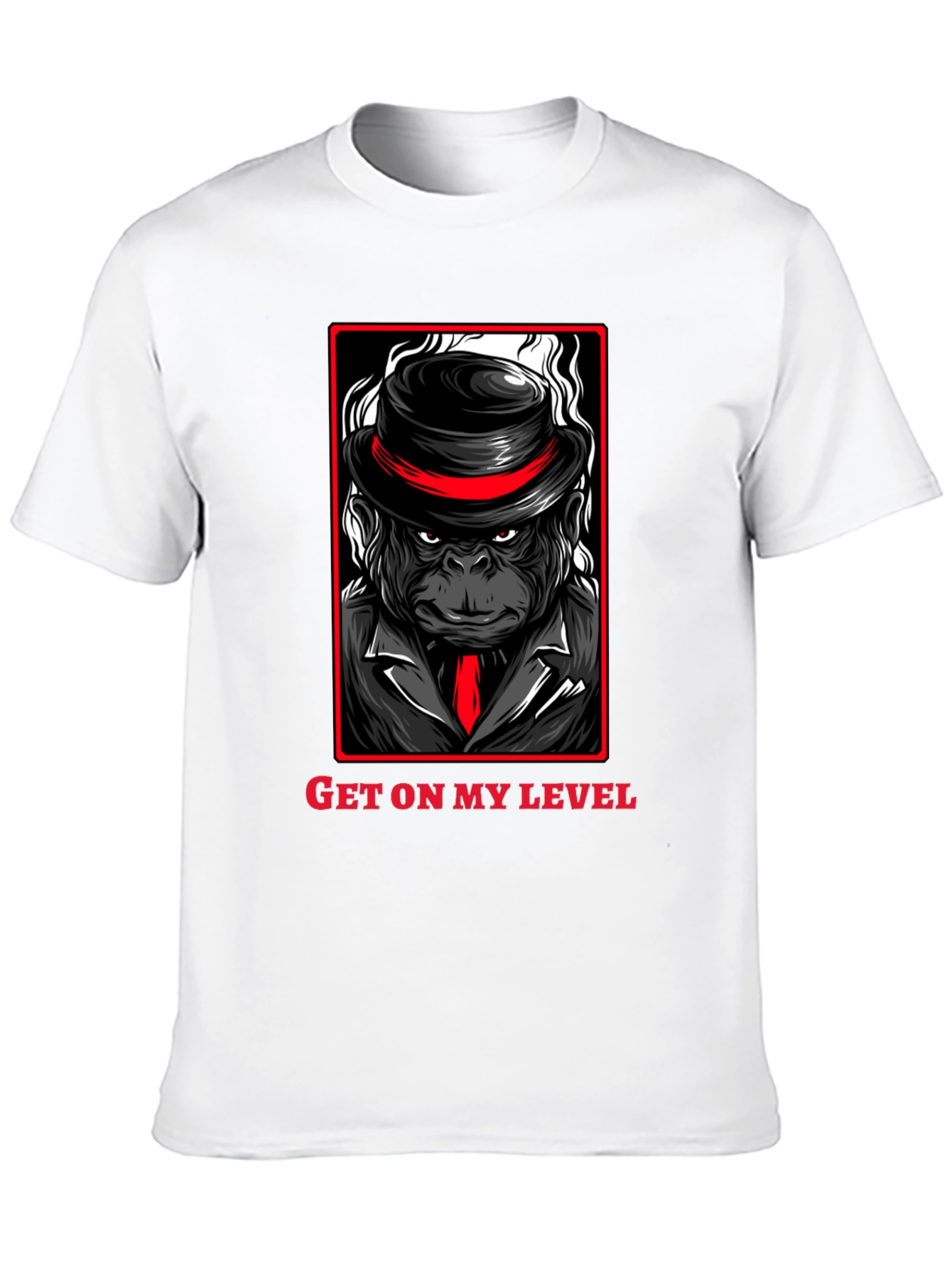 Get on my Level Gorilla T-Shirt - Black