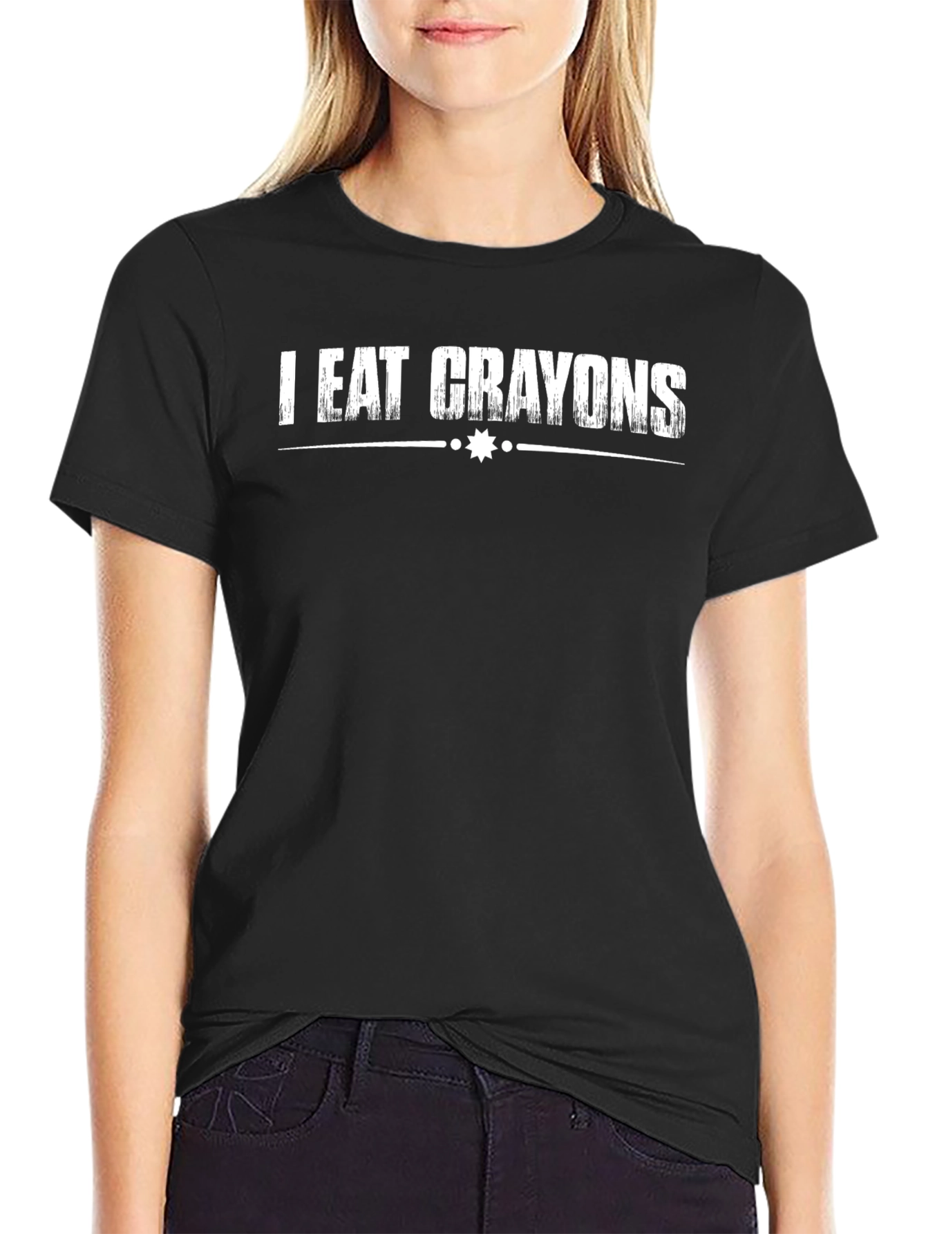 I Eat Crayons Graphic Tee - Black