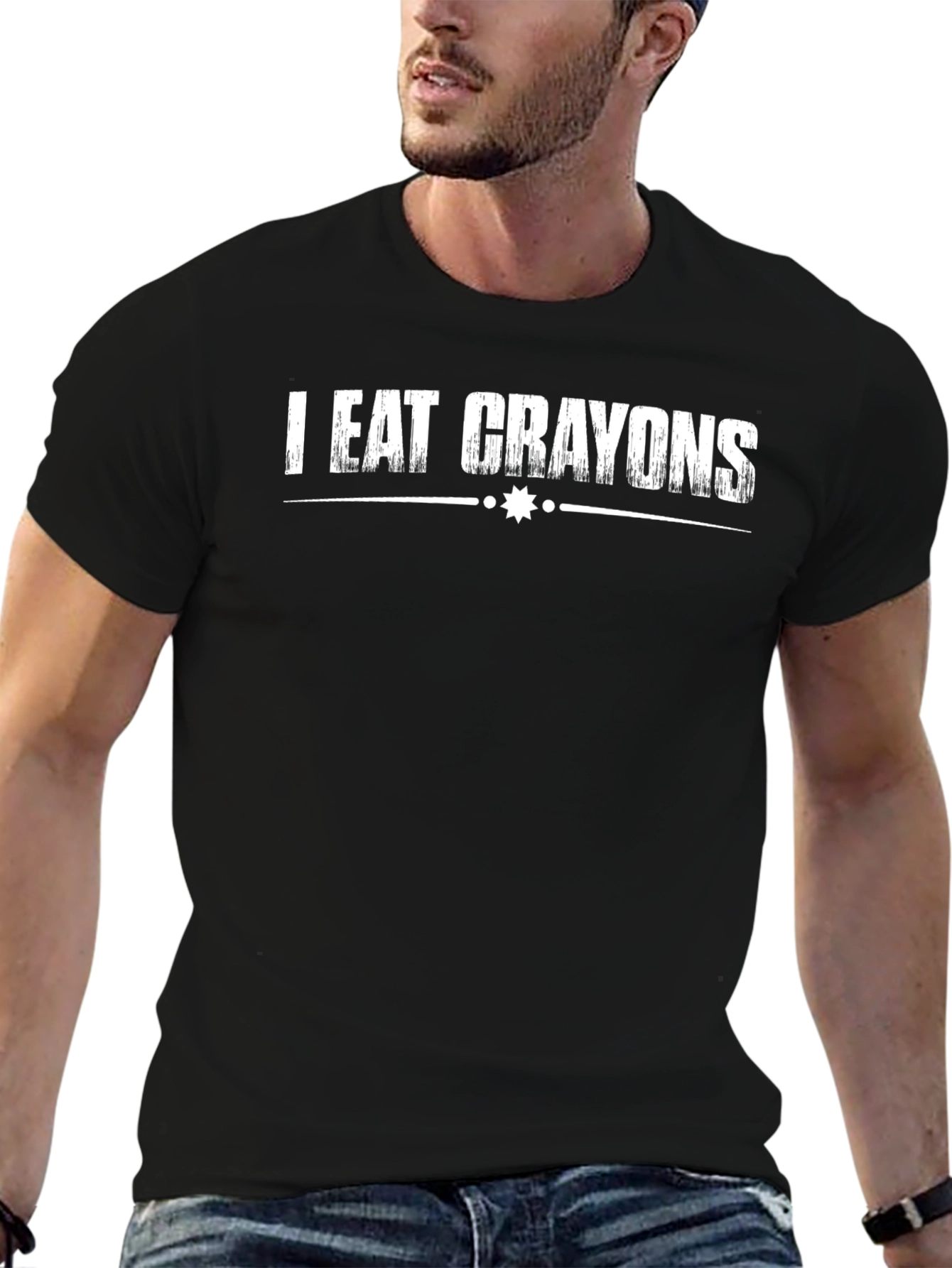 I Eat Crayons Graphic Tee - Black