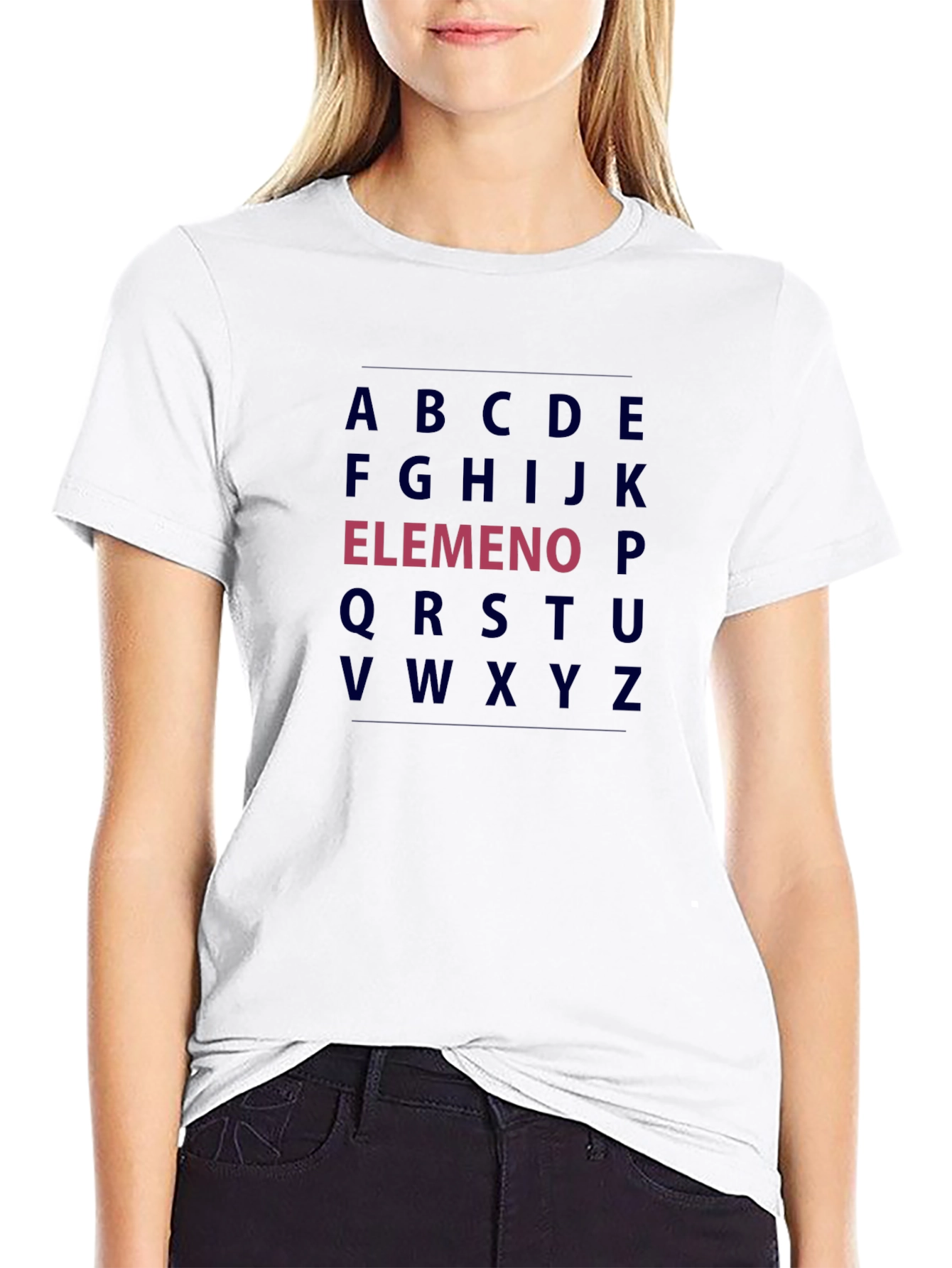 Alphabet Black T-Shirt - Funny LMNOP Tee