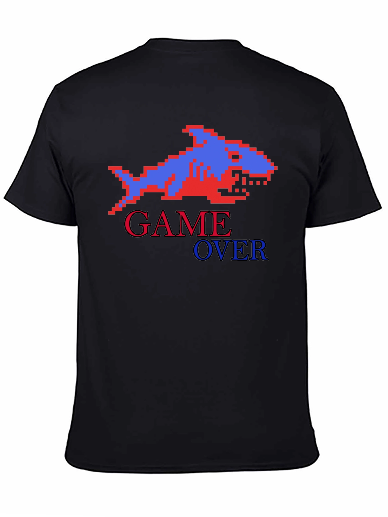 Game Over Shark Pixel Art T-Shirt