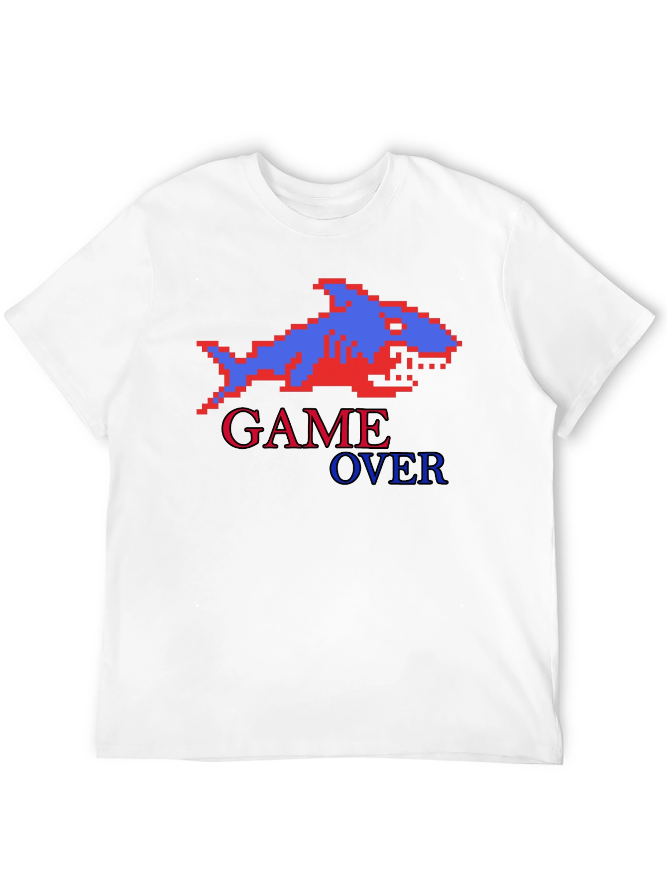 Game Over Shark Pixel Art T-Shirt