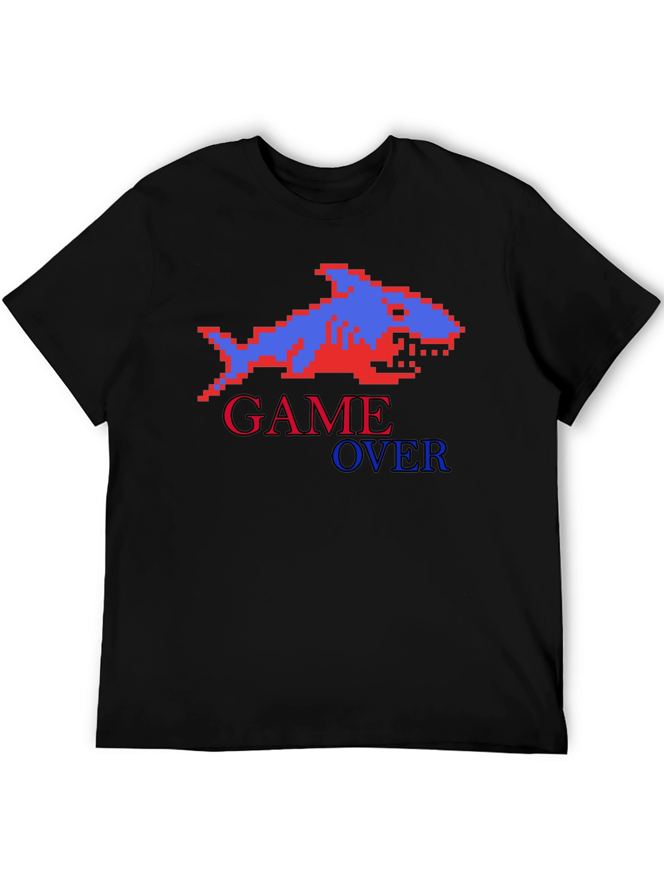 Game Over Shark Pixel Art T-Shirt