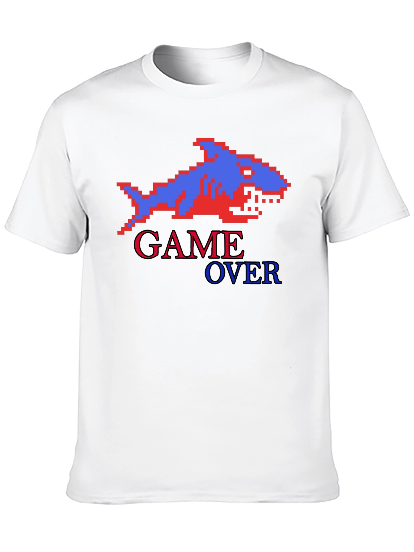 Game Over Shark Pixel Art T-Shirt