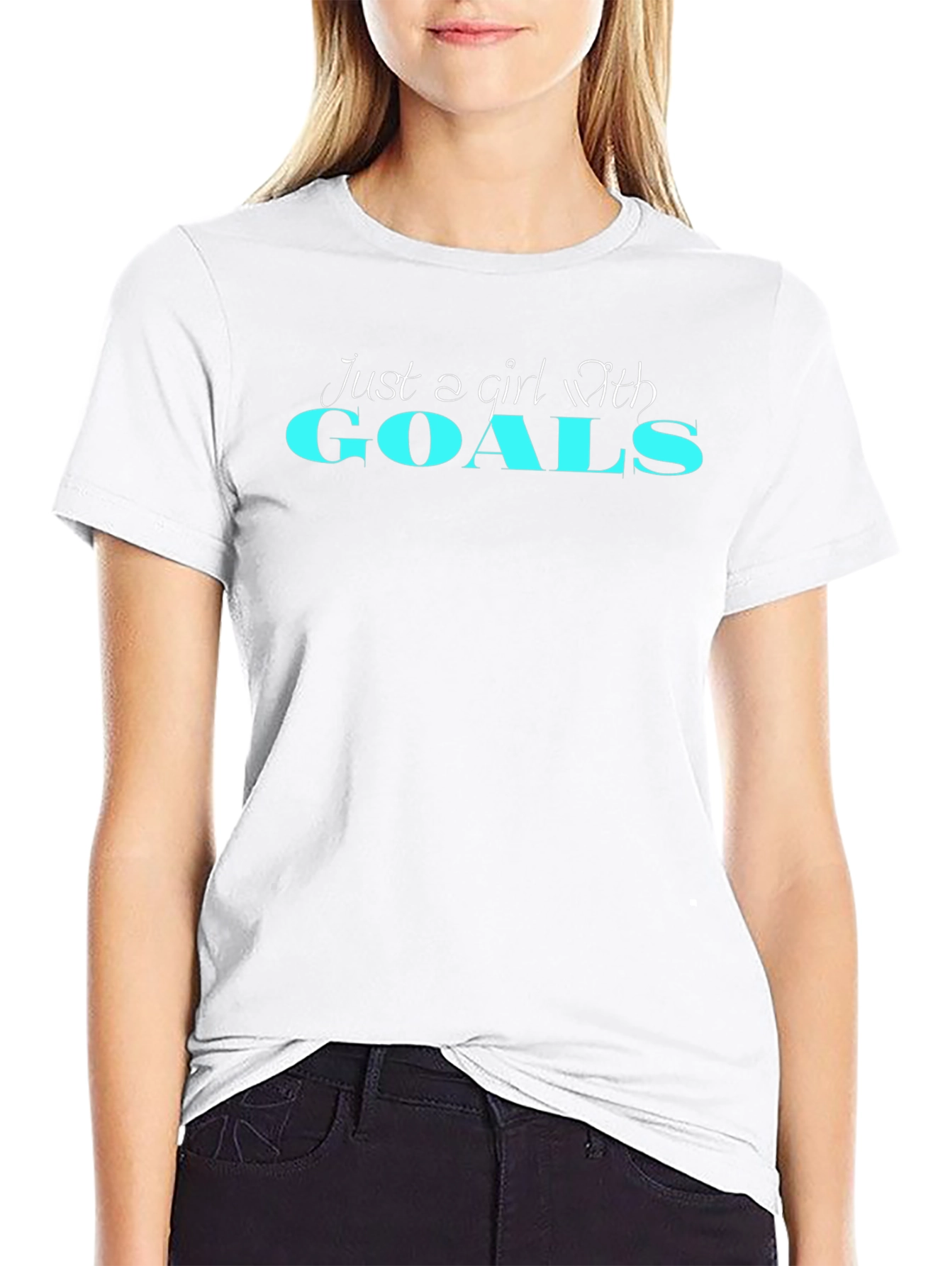 Girl With Goals Graphic Tee - Black